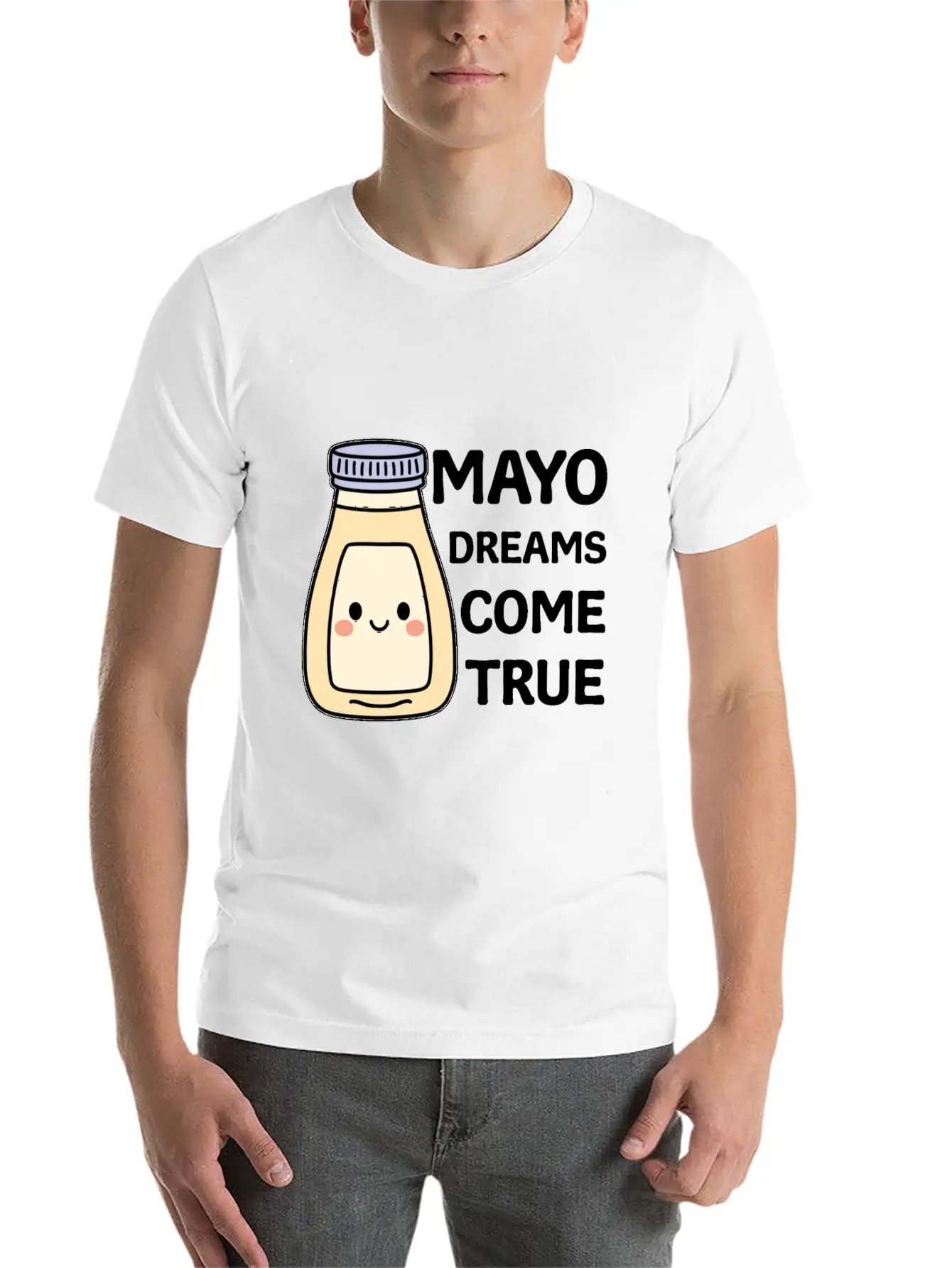 Funny Mayo Dreams Come True Cute Kawaii Mayonnaise Comfortable Minimalist Graphic Tee – Summer Style Essential