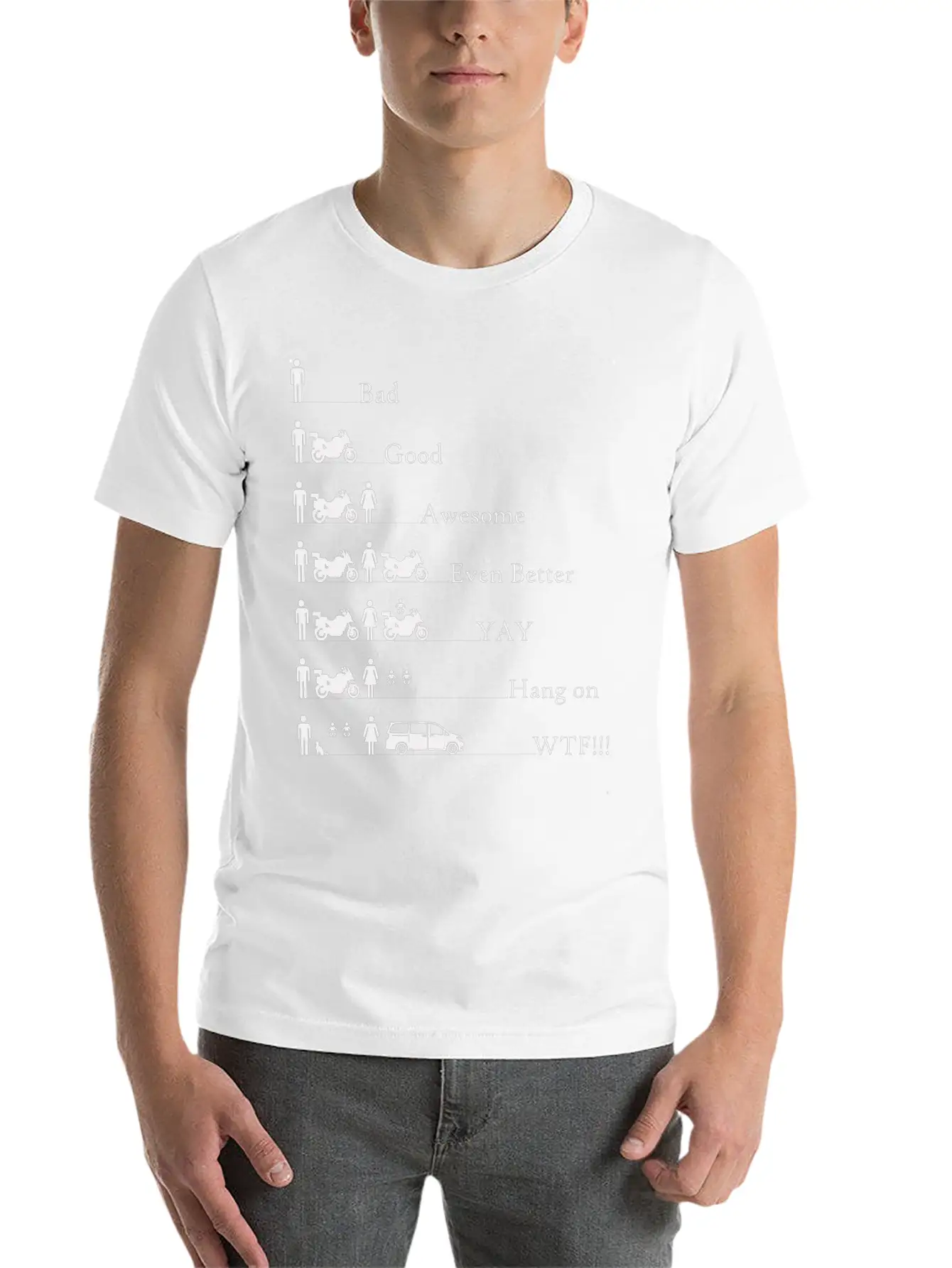 Funny Motorcycle Apparel - Fear Of The Big Stylish Everyday T-Shirt – Unisex Basic Cotton Tee