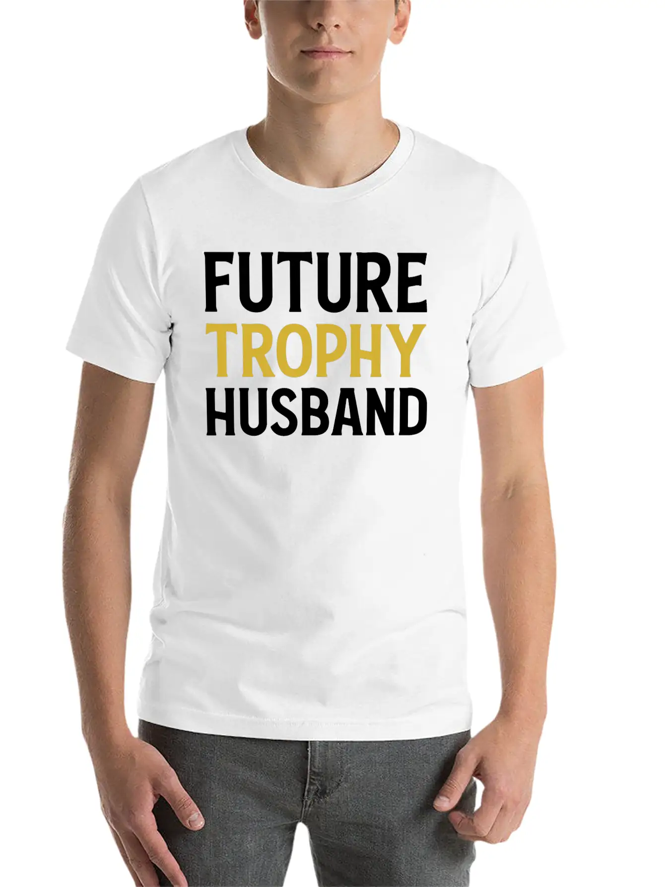Future Trophy Husband Funny Husband To Be Comfortable Minimalist Graphic Tee – Summer Style Essential