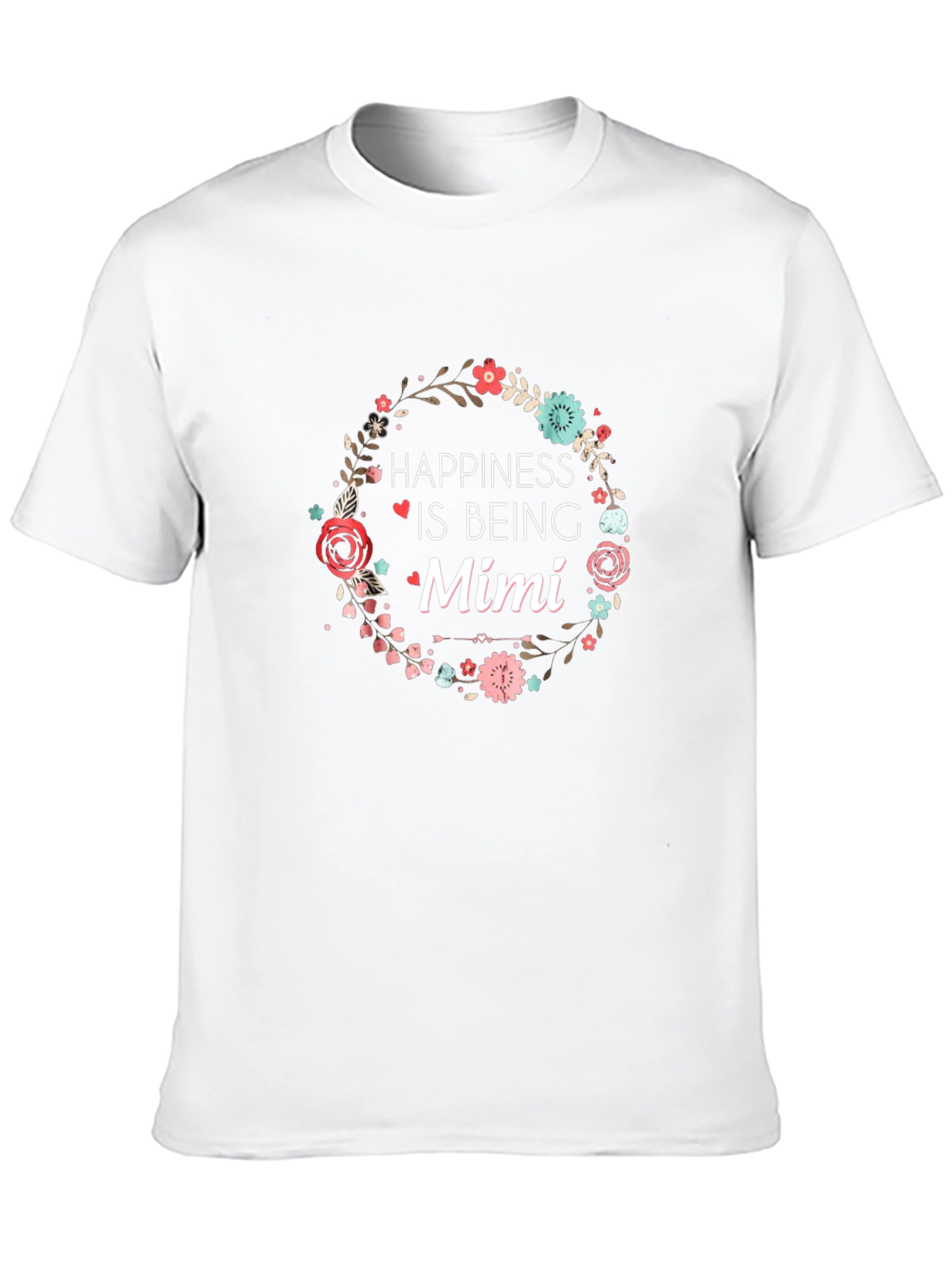 Happiness Is Being Mimi Black Tee Shirt
