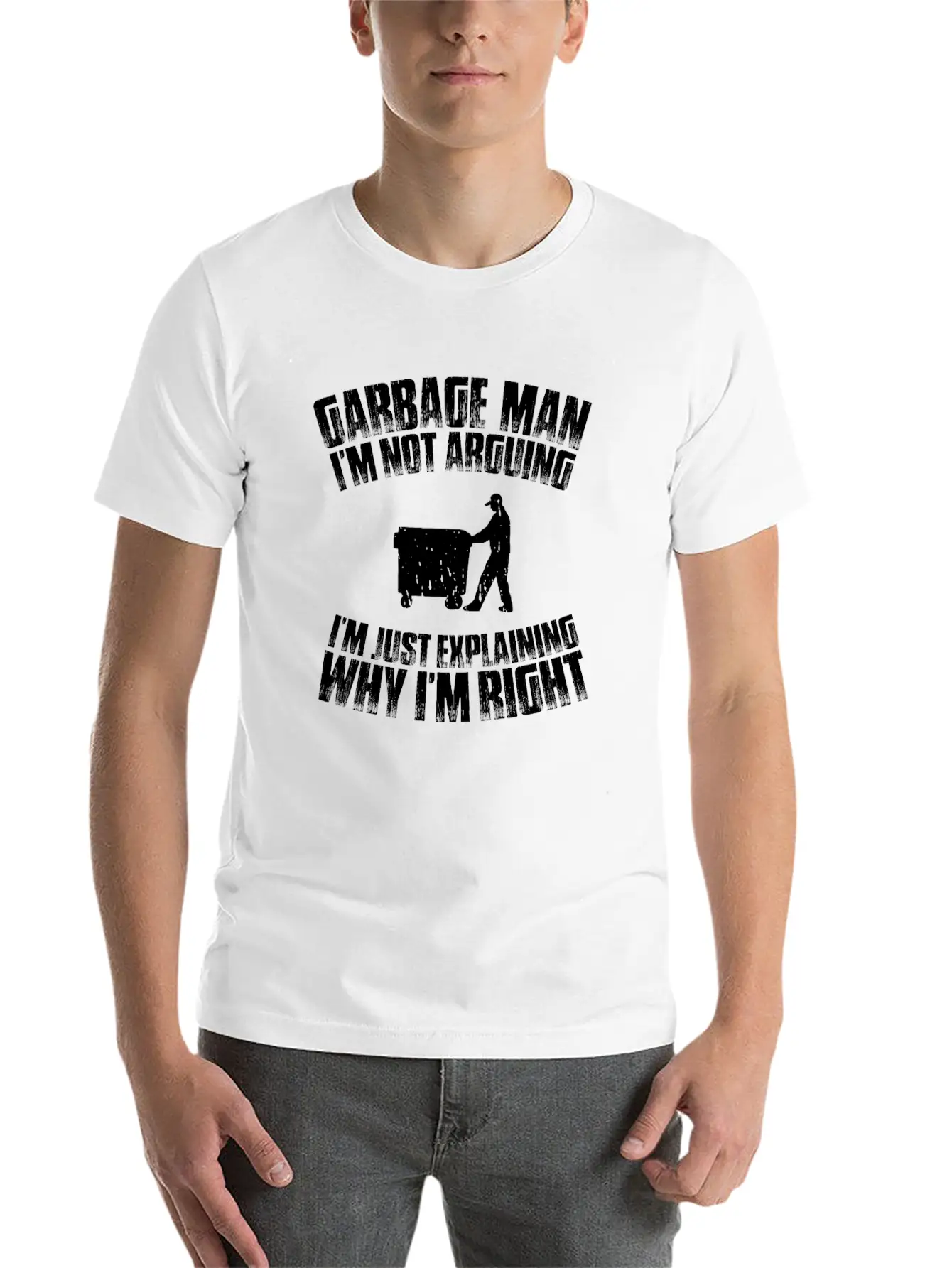 Garbage Man Trashman Waste Collector Garbageman Essential Unisex Summer Tee – Soft Cotton Casual Fit