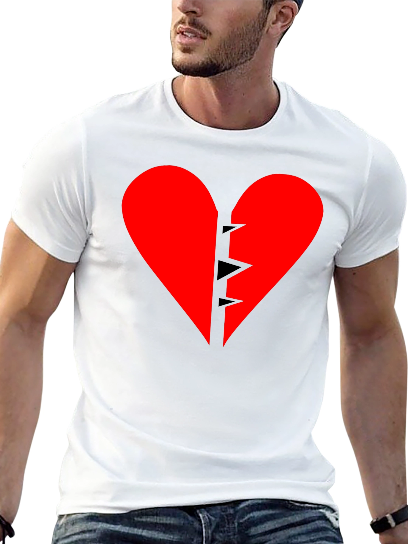 Broken Heart Graphic Tee - Black T-Shirt