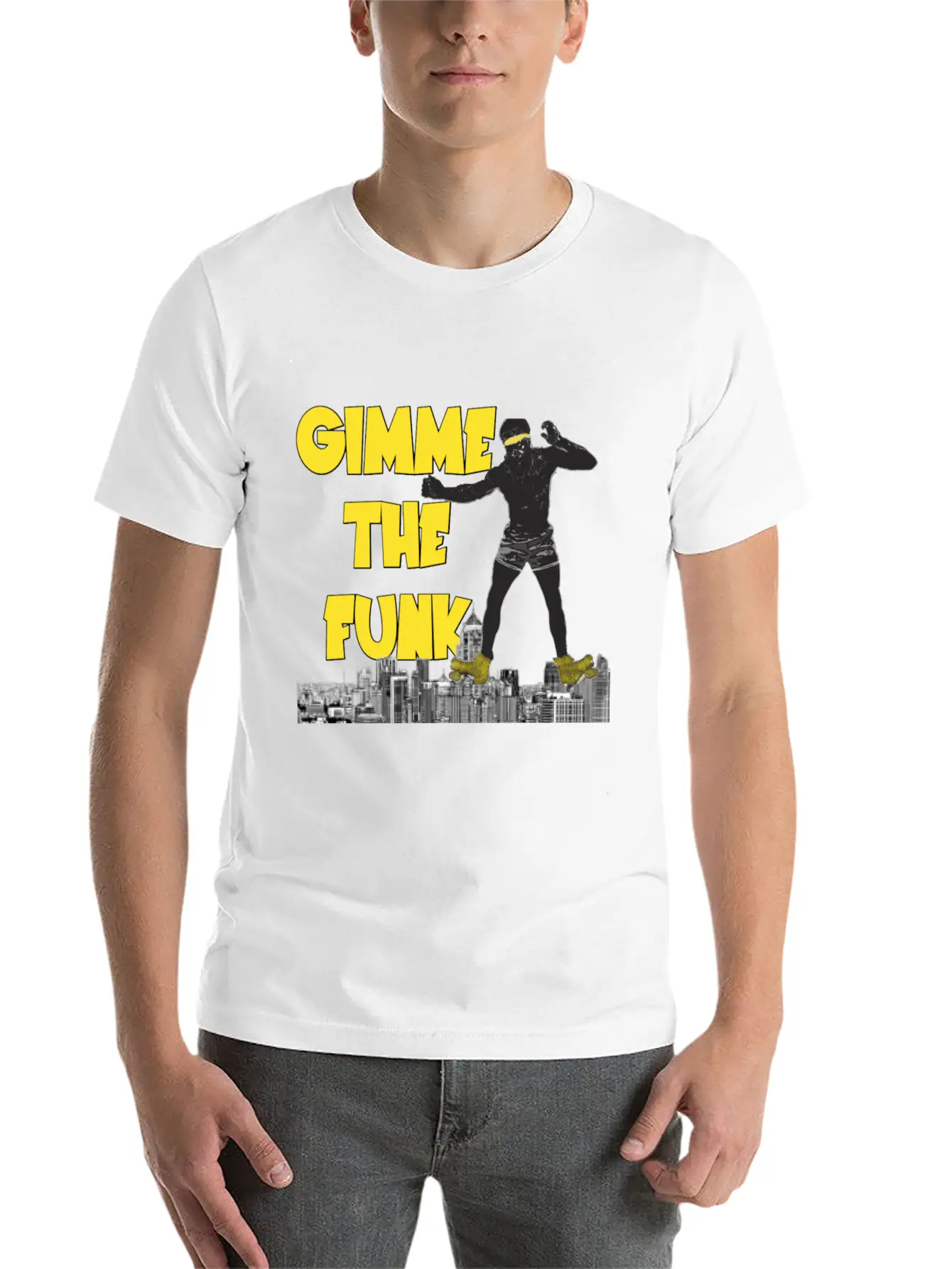 GIMME THE FUNK ROLLER Basic Graphic T-Shirt – Daily Comfort In Soft Cotton