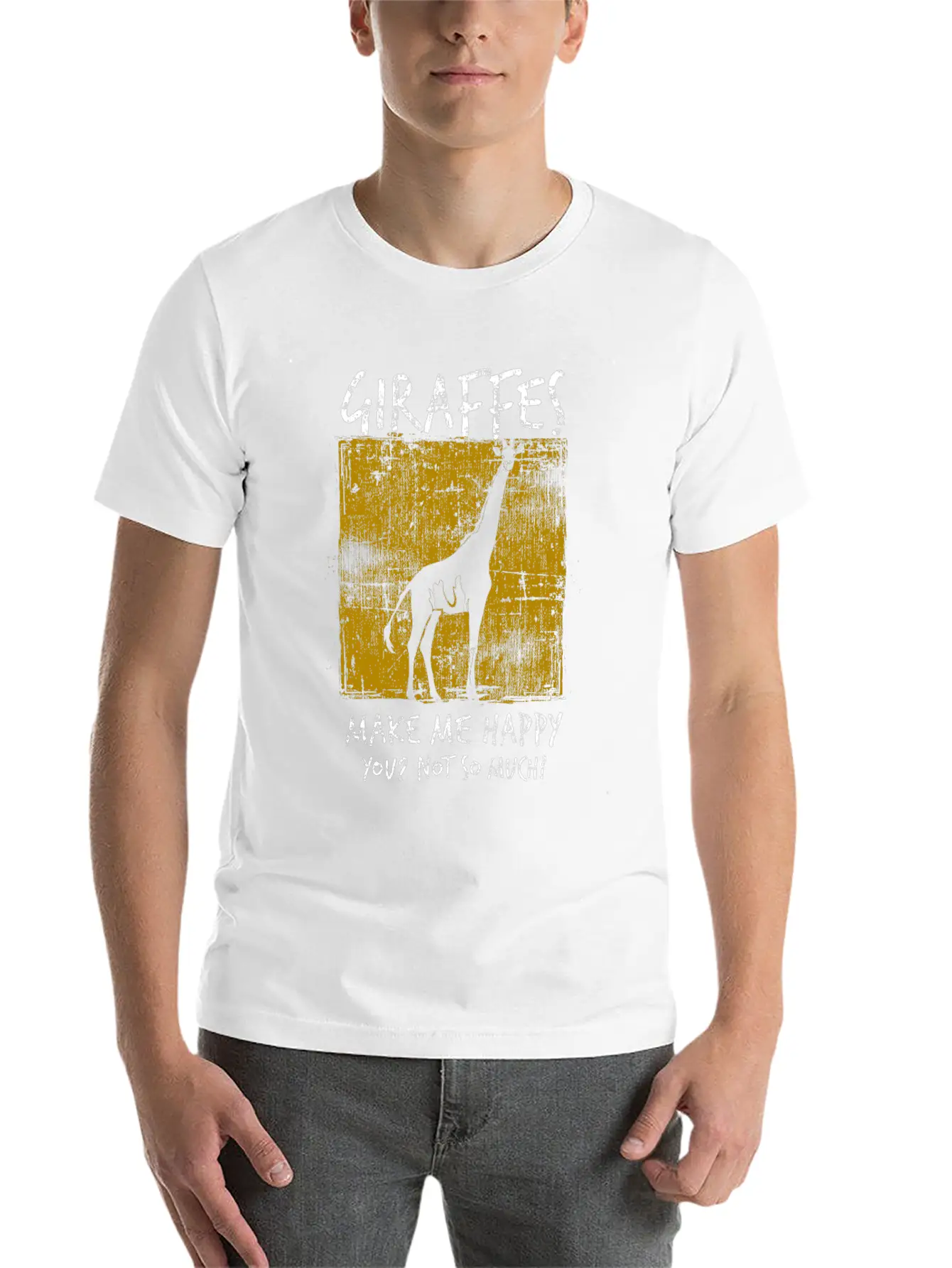 Giraffe Comfortable Minimalist Graphic Tee – Summer Style Essential