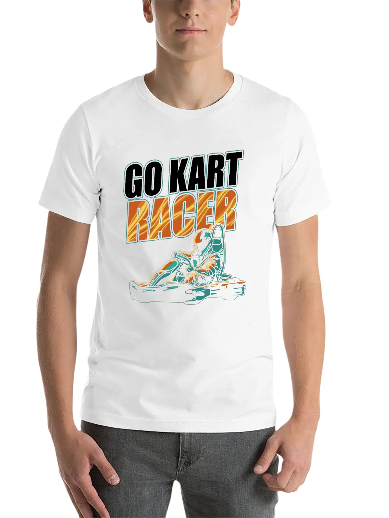 Go Kart Racing Finish Karting Go-Cart Racer DA1 Timeless Short Sleeve Tee – Comfy And Minimalist Design