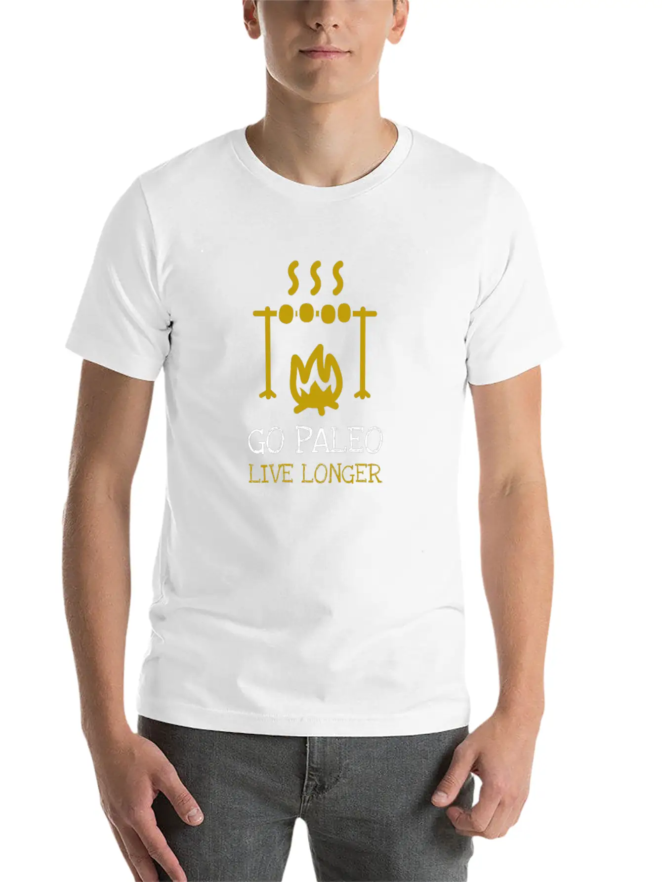 Go Paleo - Live Longer Basic Graphic T-Shirt – Daily Comfort In Soft Cotton