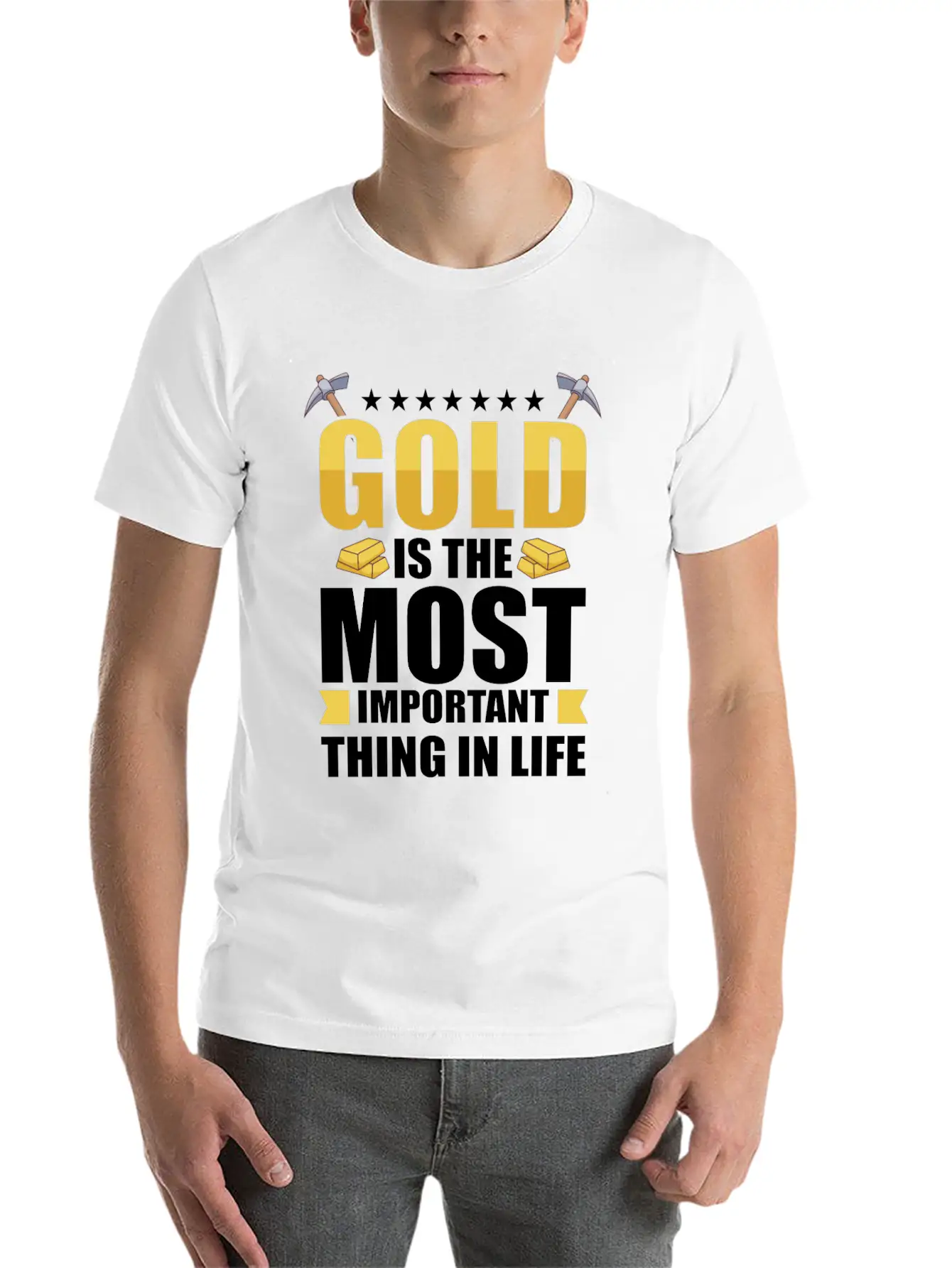 Gold Digging Gold Mining Gold Panning Gold Mine Stylish Everyday T-Shirt – Unisex Basic Cotton Tee