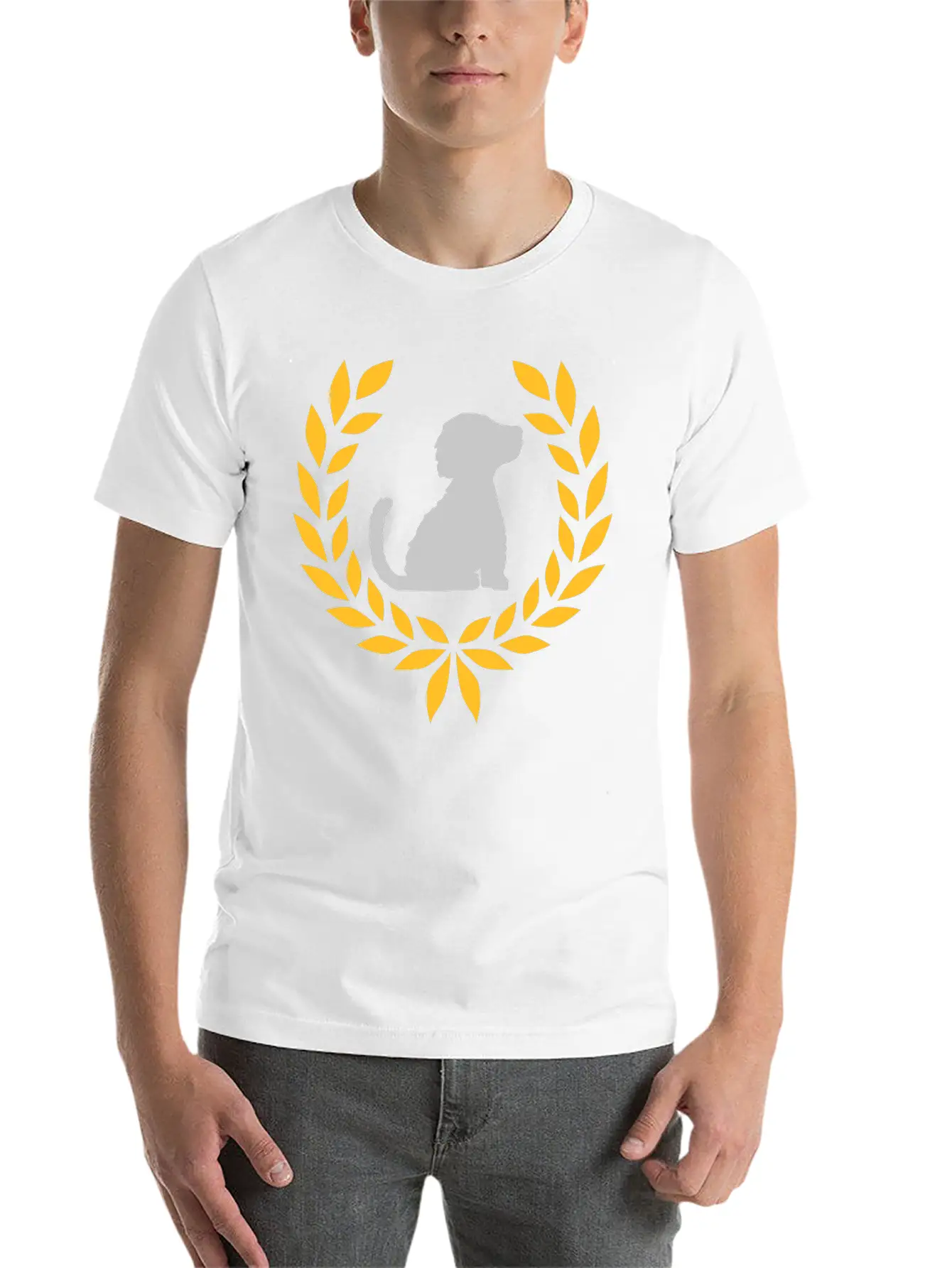 Good Dog Laurel Wreath Stylish Everyday T-Shirt – Unisex Basic Cotton Tee