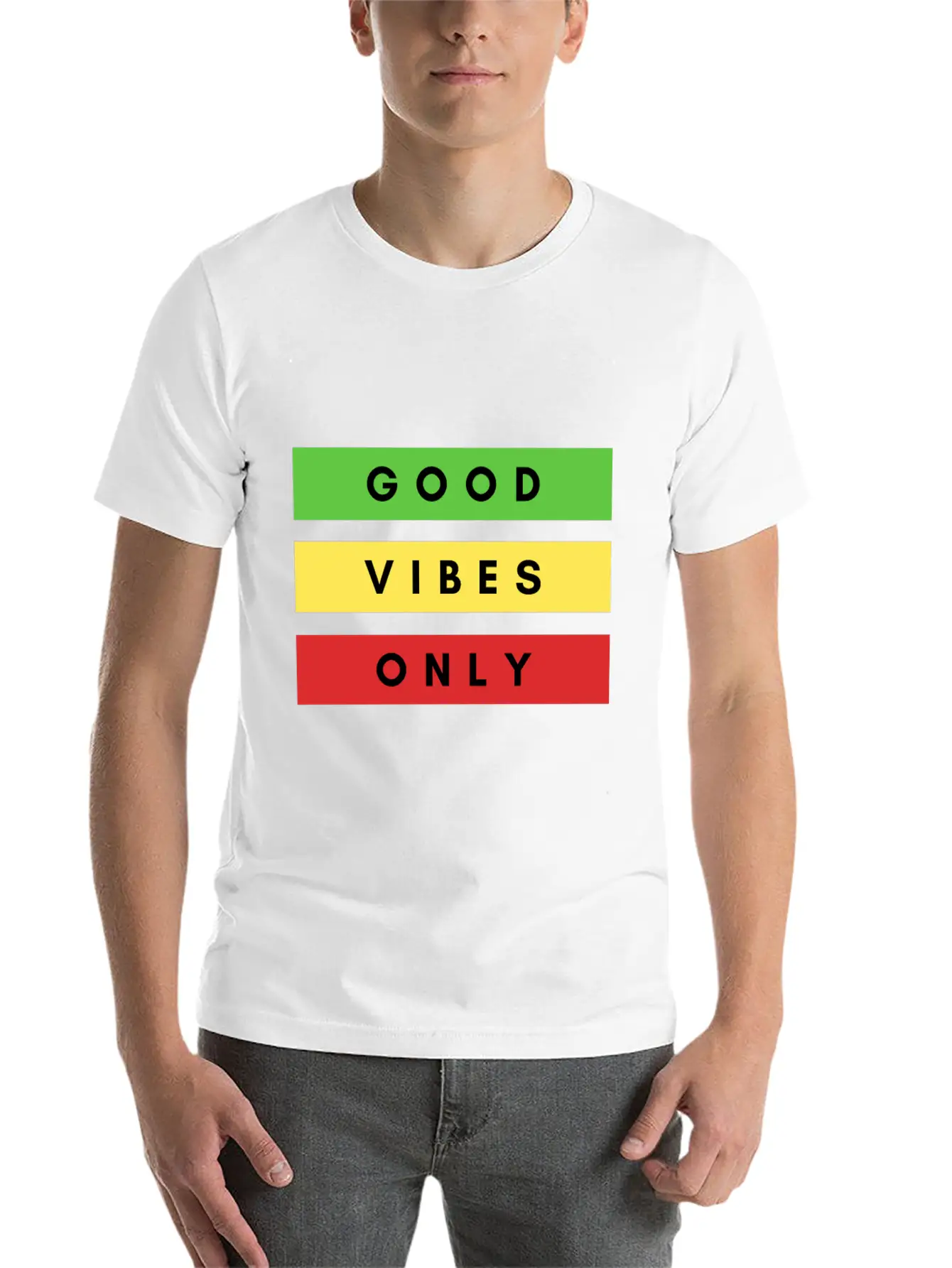 Good Vibes Only Rasta Dancehall Jamaica Chill Out Unisex Short Sleeve Soft Cotton T-Shirt – Casual Everyday Wear