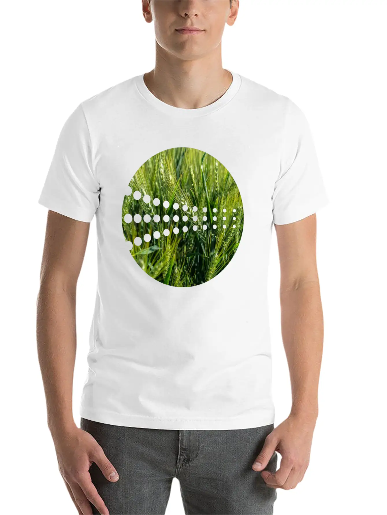 Grain Green Meadow Unisex Short Sleeve Soft Cotton T-Shirt – Casual Everyday Wear