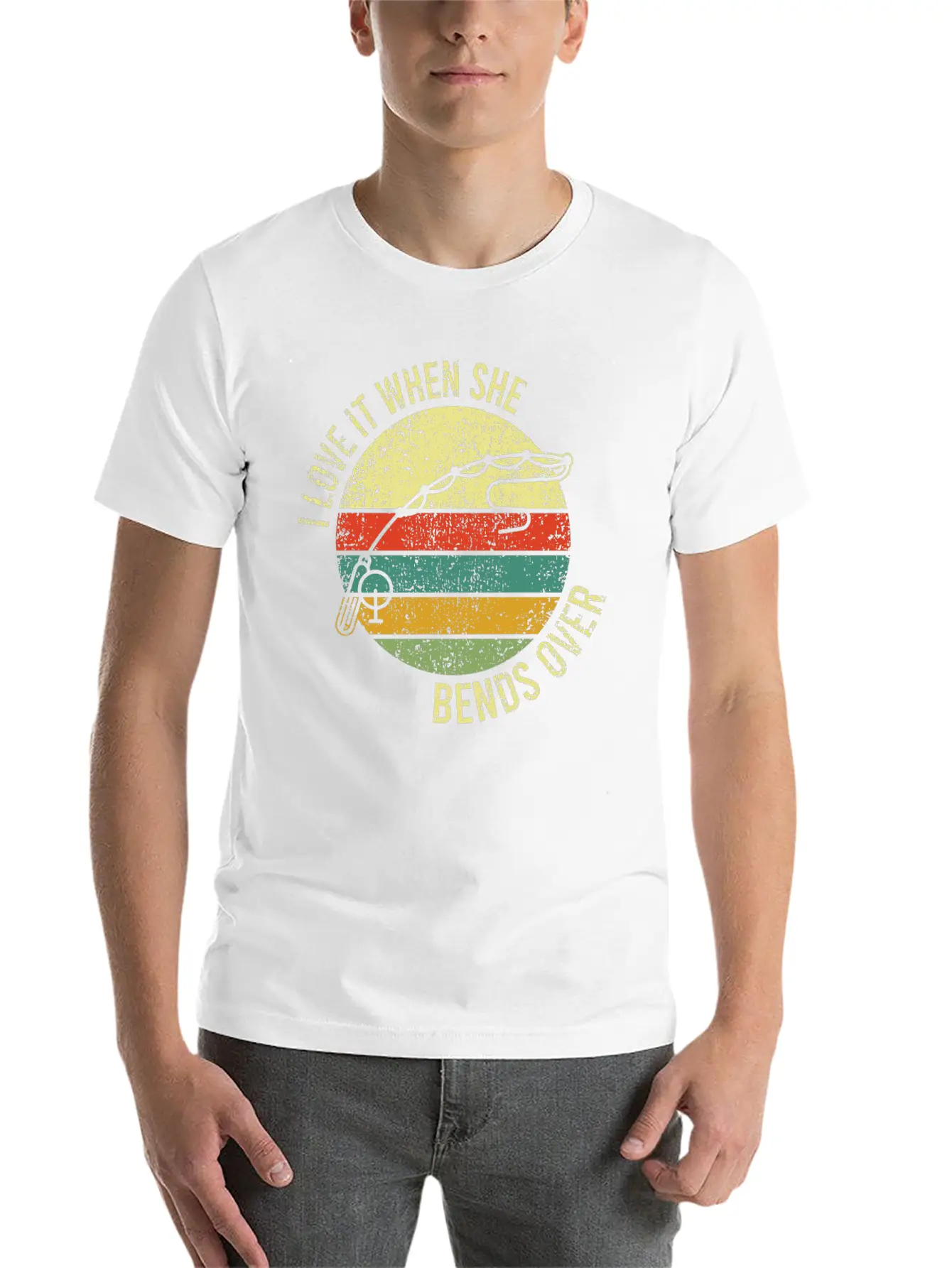 Great Fishing Tee For Fishers "I Love It When She Unisex Short Sleeve Soft Cotton T-Shirt – Casual Everyday Wear