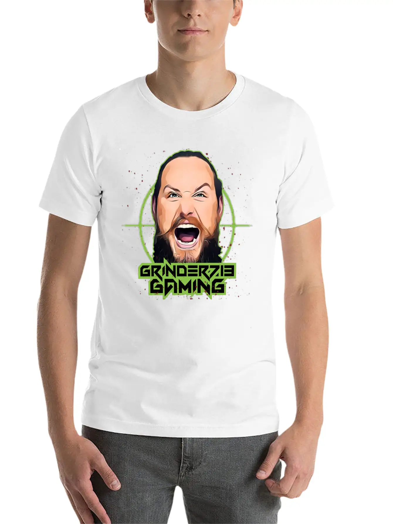 Grinder713Gaming Alternate Logo Unisex Short Sleeve Soft Cotton T-Shirt – Casual Everyday Wear
