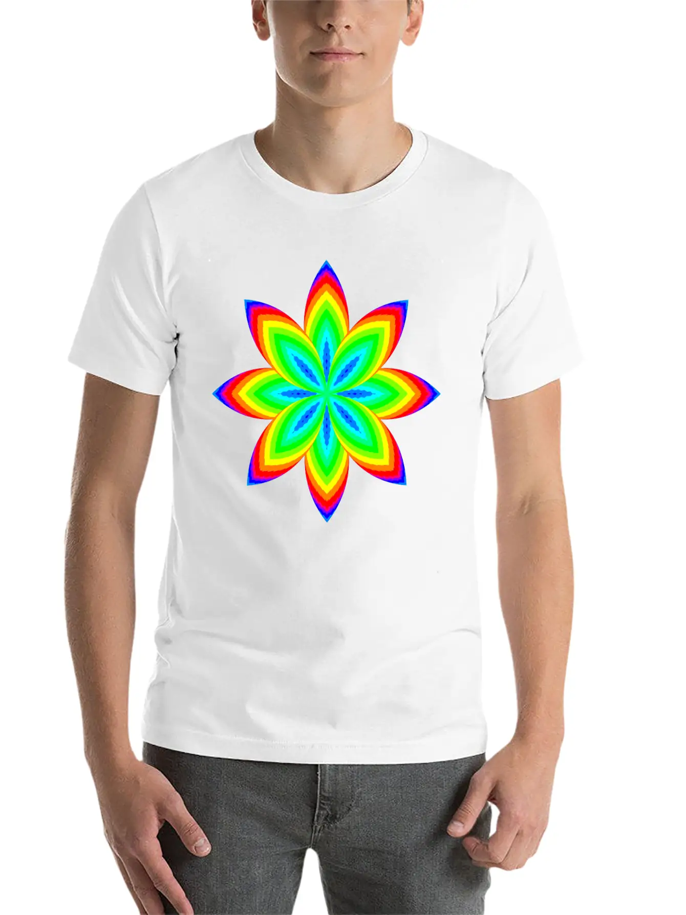 Groovy Geometry 7 Comfortable Minimalist Graphic Tee – Summer Style Essential