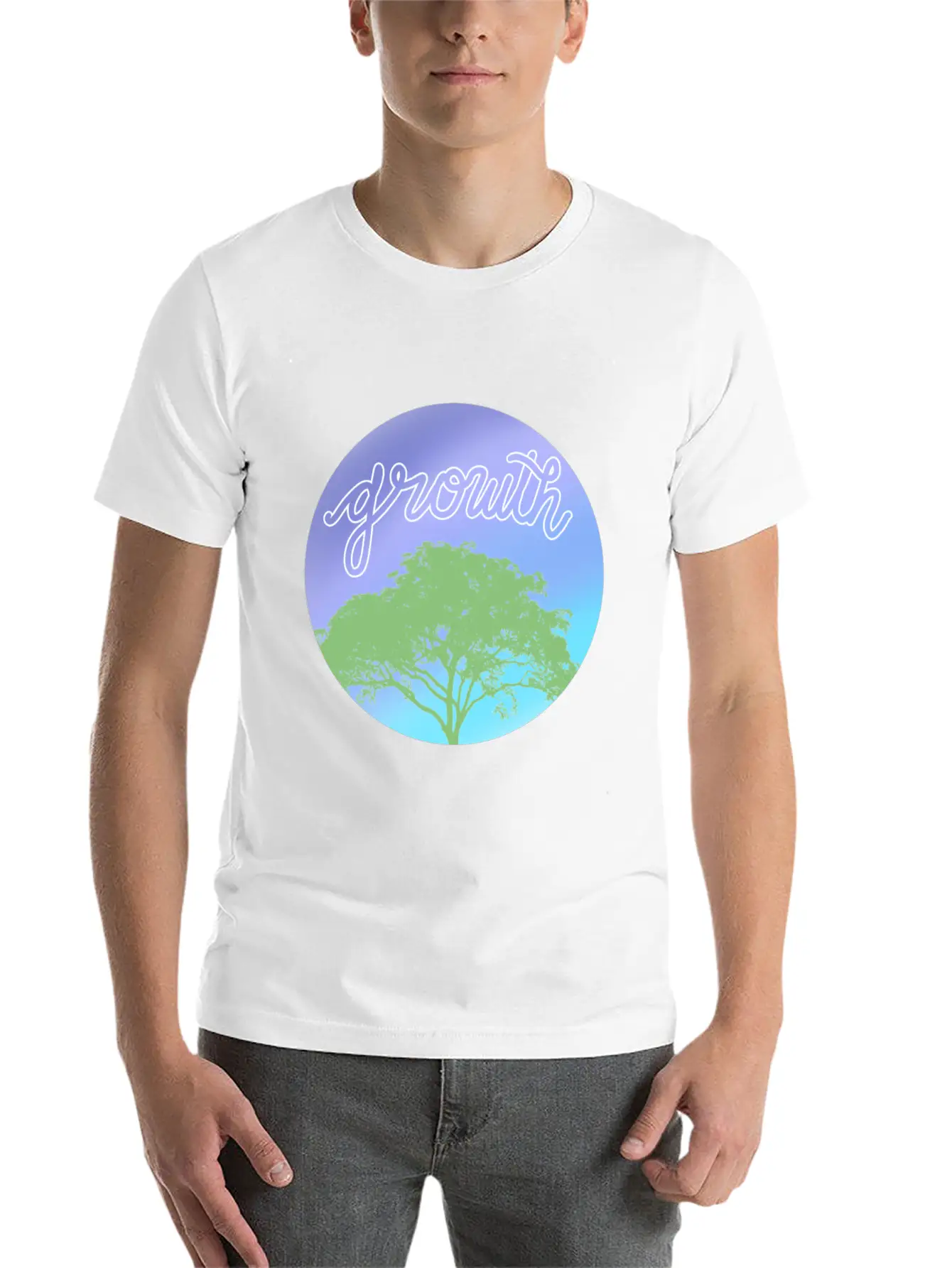 Growth Comfortable Minimalist Graphic Tee – Summer Style Essential