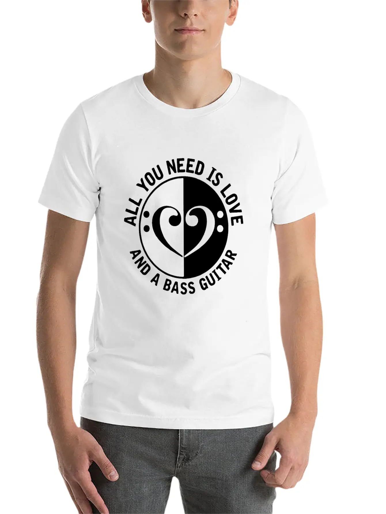 Guitar Guitarist Bass Unisex Short Sleeve Soft Cotton T-Shirt – Casual Everyday Wear