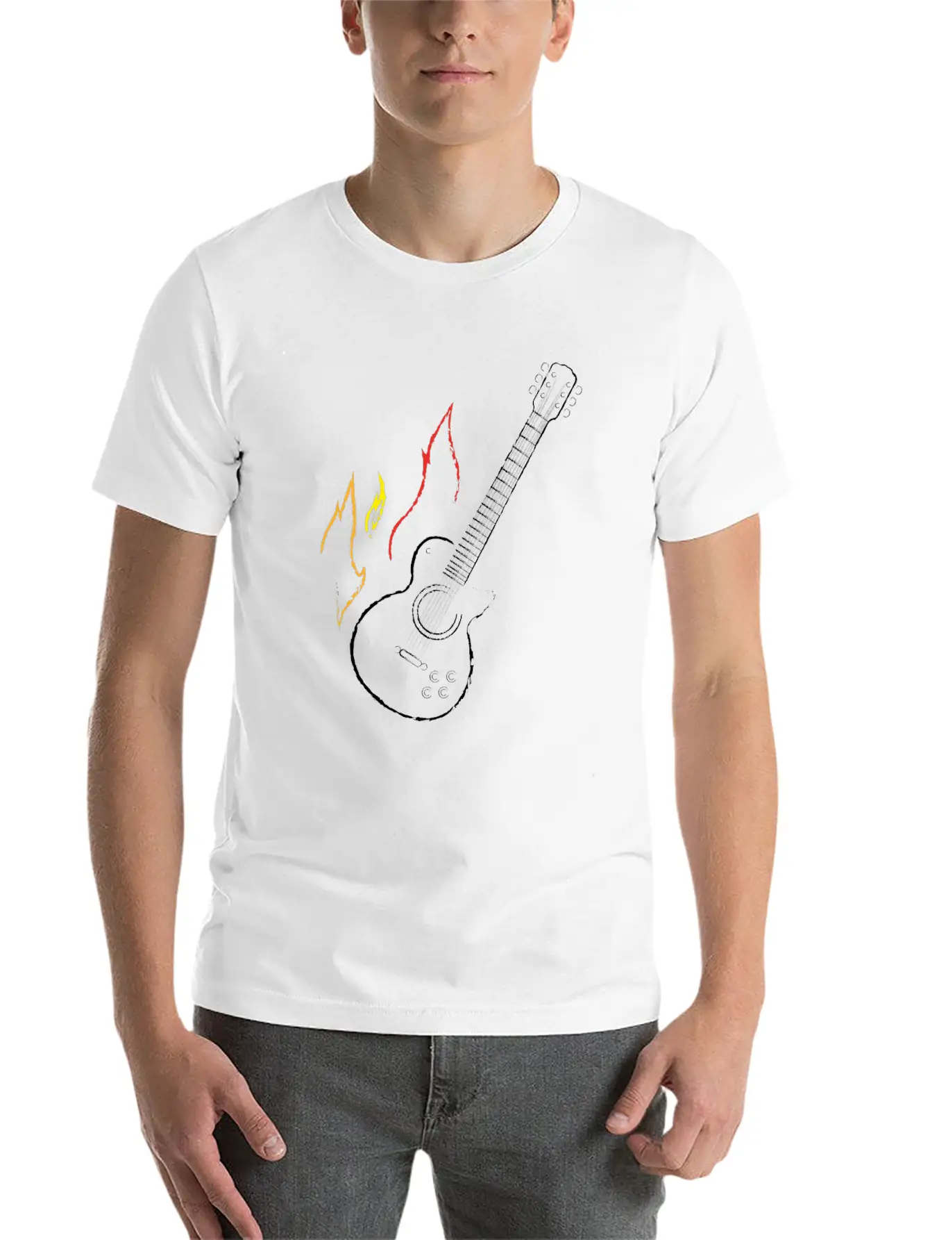 Guitar Rock Music Stylish Everyday T-Shirt – Unisex Basic Cotton Tee