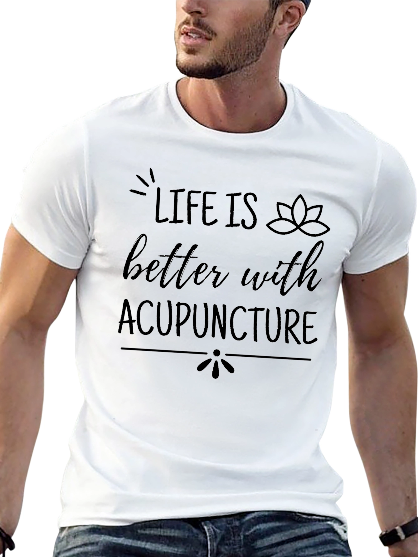 Life is Better with Acupuncture Black Tee