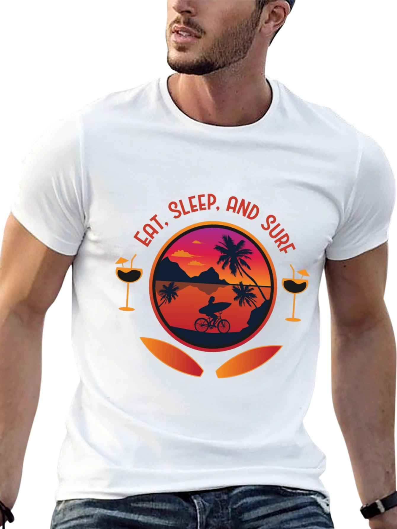 Eat Sleep Surf Graphic T-Shirt