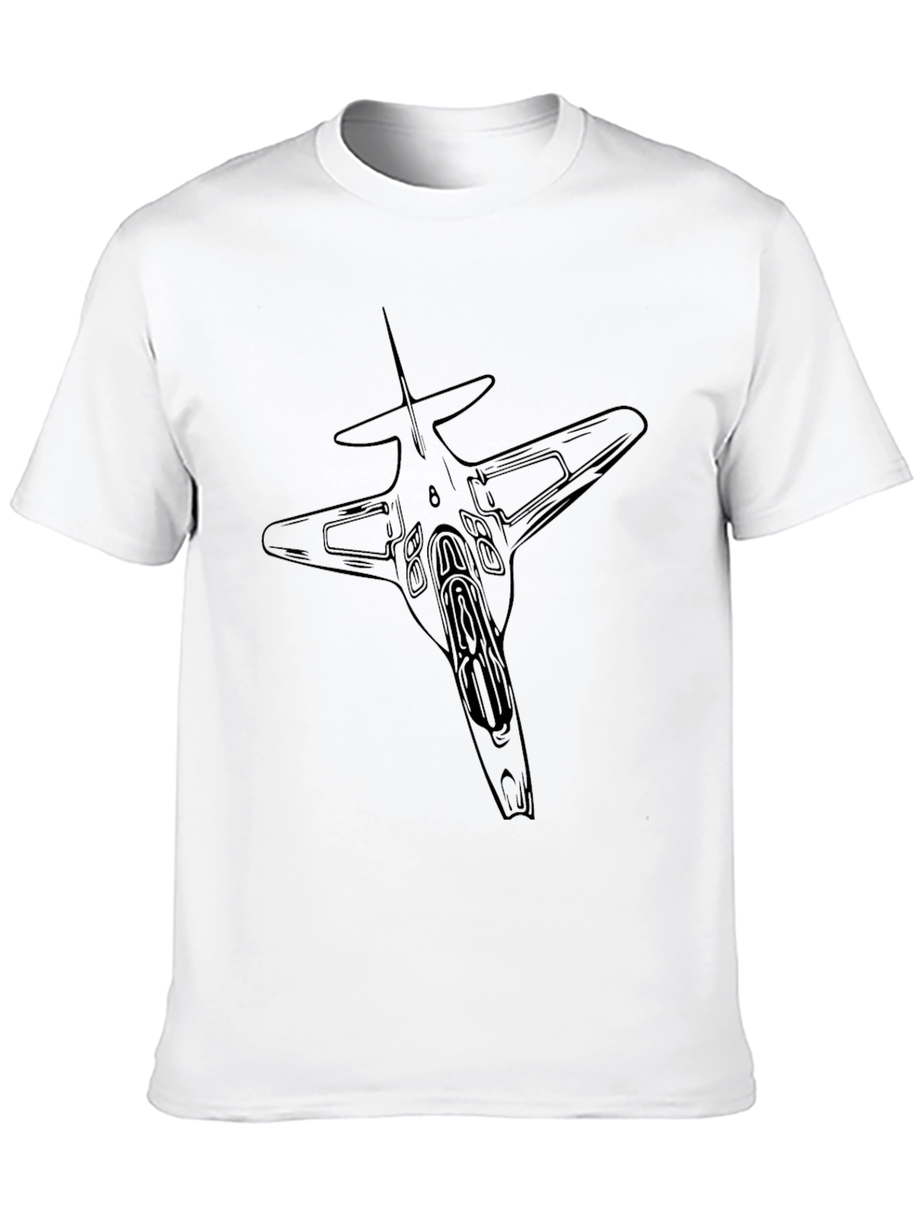 Jet Fighter Graphic Tee - Stylish Black T-Shirt