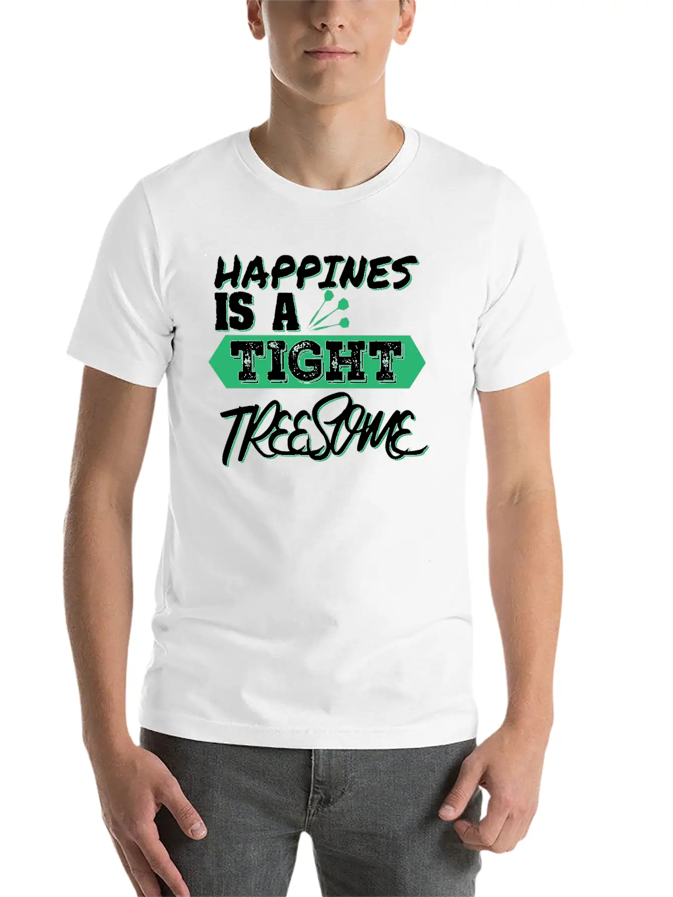 Happiness Unisex Short Sleeve Soft Cotton T-Shirt – Casual Everyday Wear