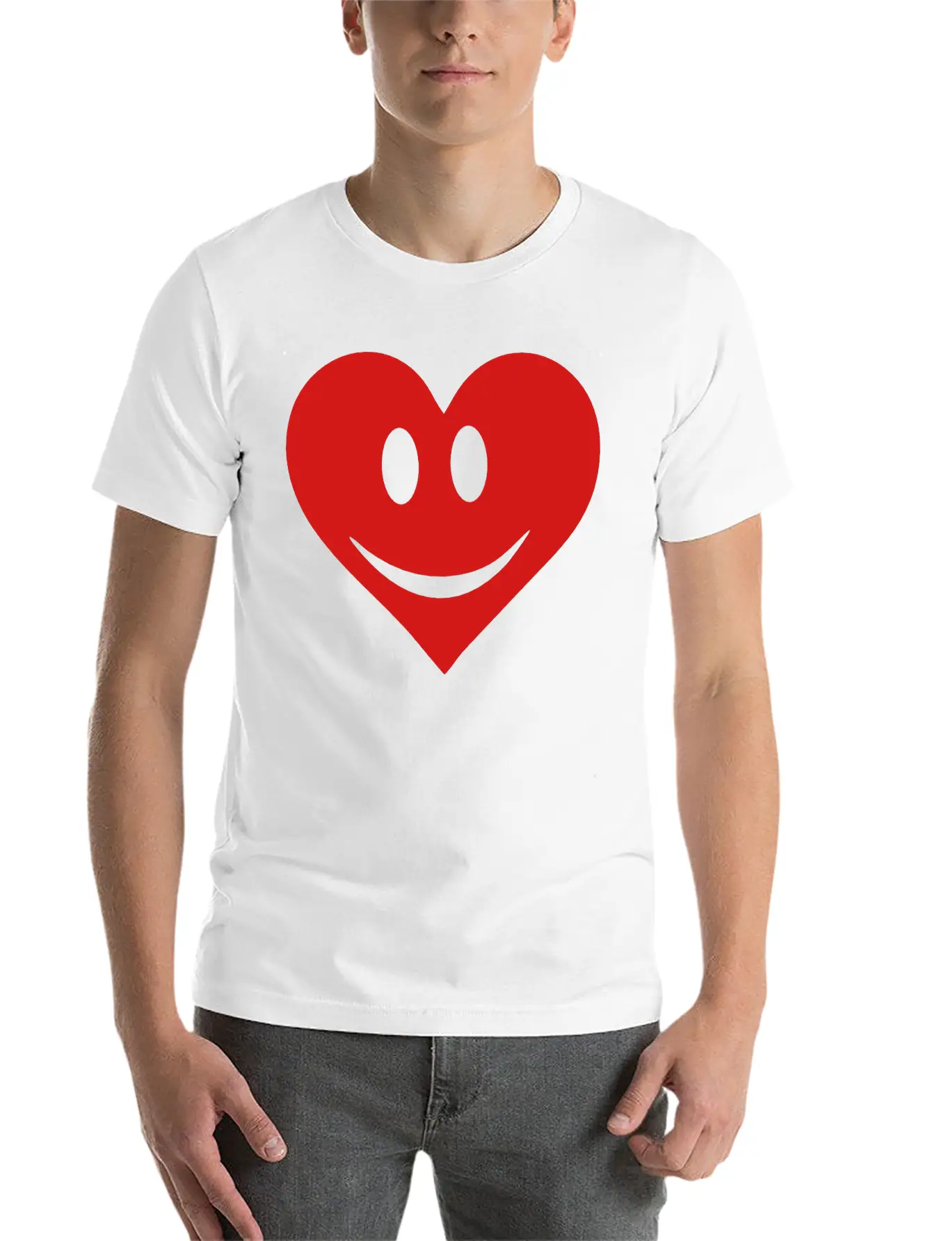 Happy Heart Basic Graphic T-Shirt – Daily Comfort In Soft Cotton