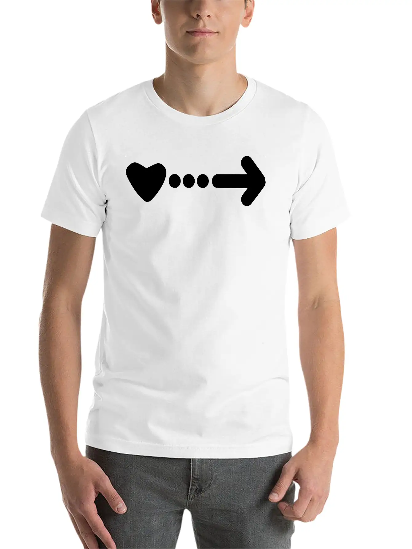 Heart Dots & Arrow Timeless Short Sleeve Tee – Comfy And Minimalist Design