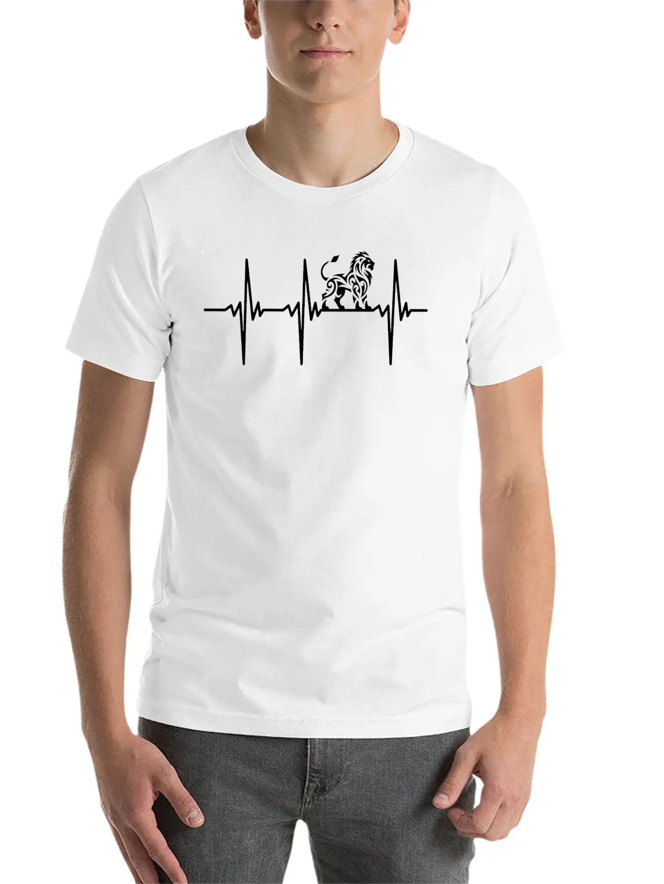 Heartbeat For Proud Tattoo Lions Stylish Everyday T-Shirt – Unisex Basic Cotton Tee