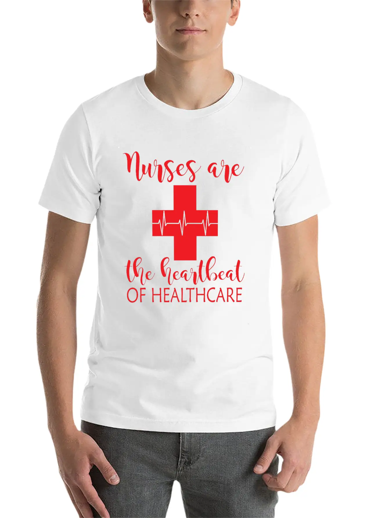 Heartbeat Of Healthcare Unisex Short Sleeve Soft Cotton T-Shirt – Casual Everyday Wear