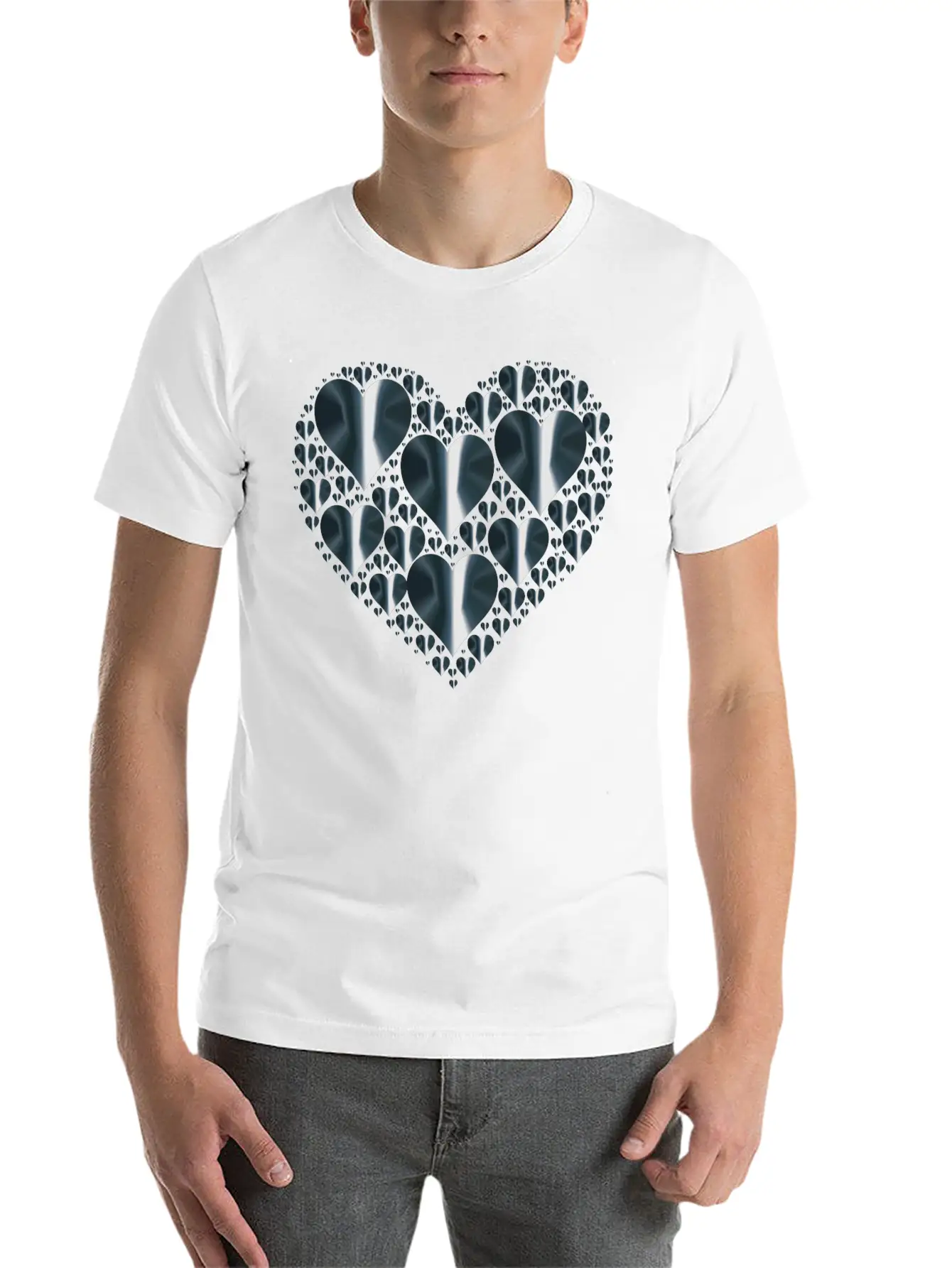Hearts In Heart Rejuvenated 9 No Background Comfortable Minimalist Graphic Tee – Summer Style Essential