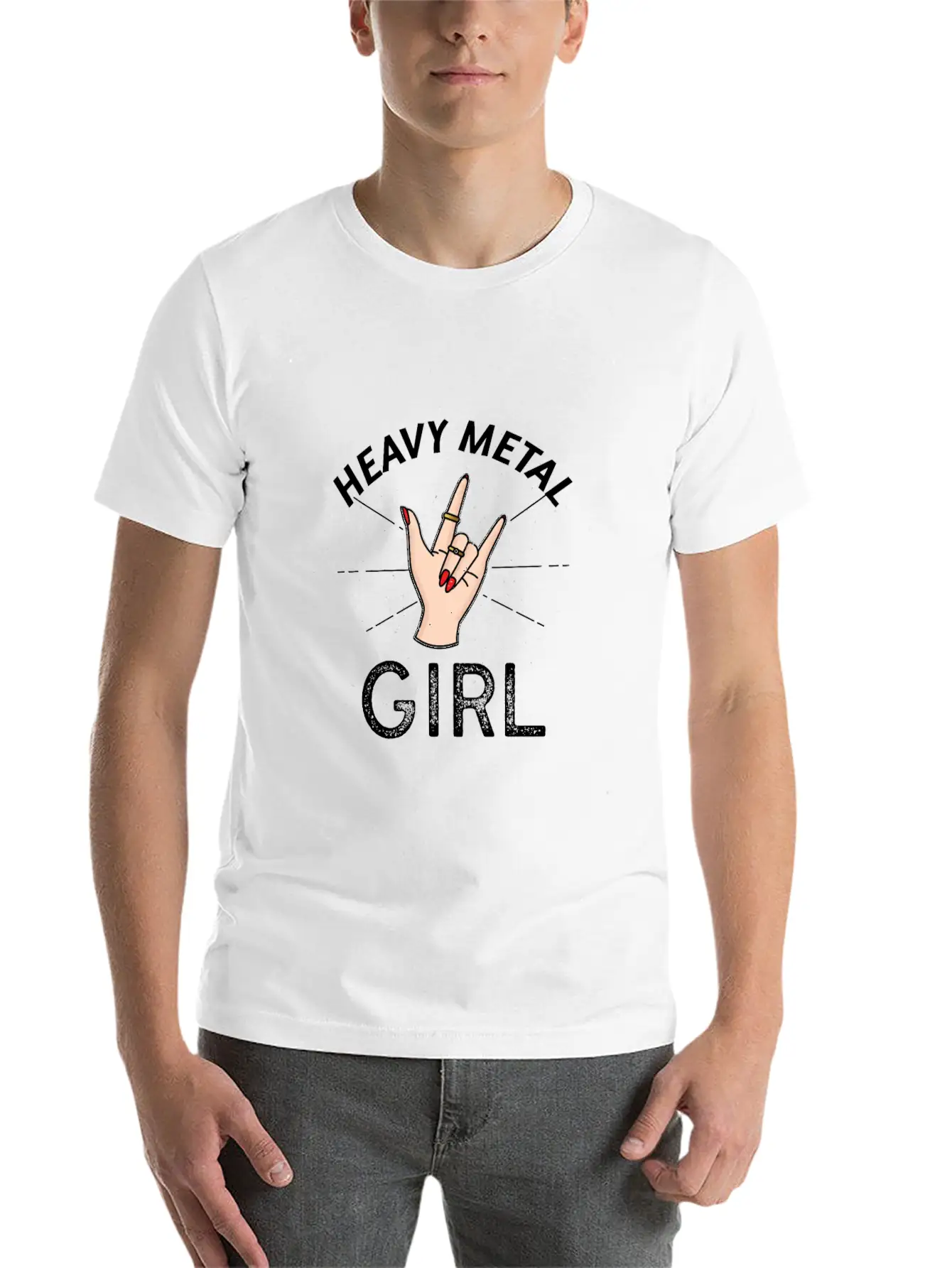 Heavy Metal Girl Comfortable Minimalist Graphic Tee – Summer Style Essential