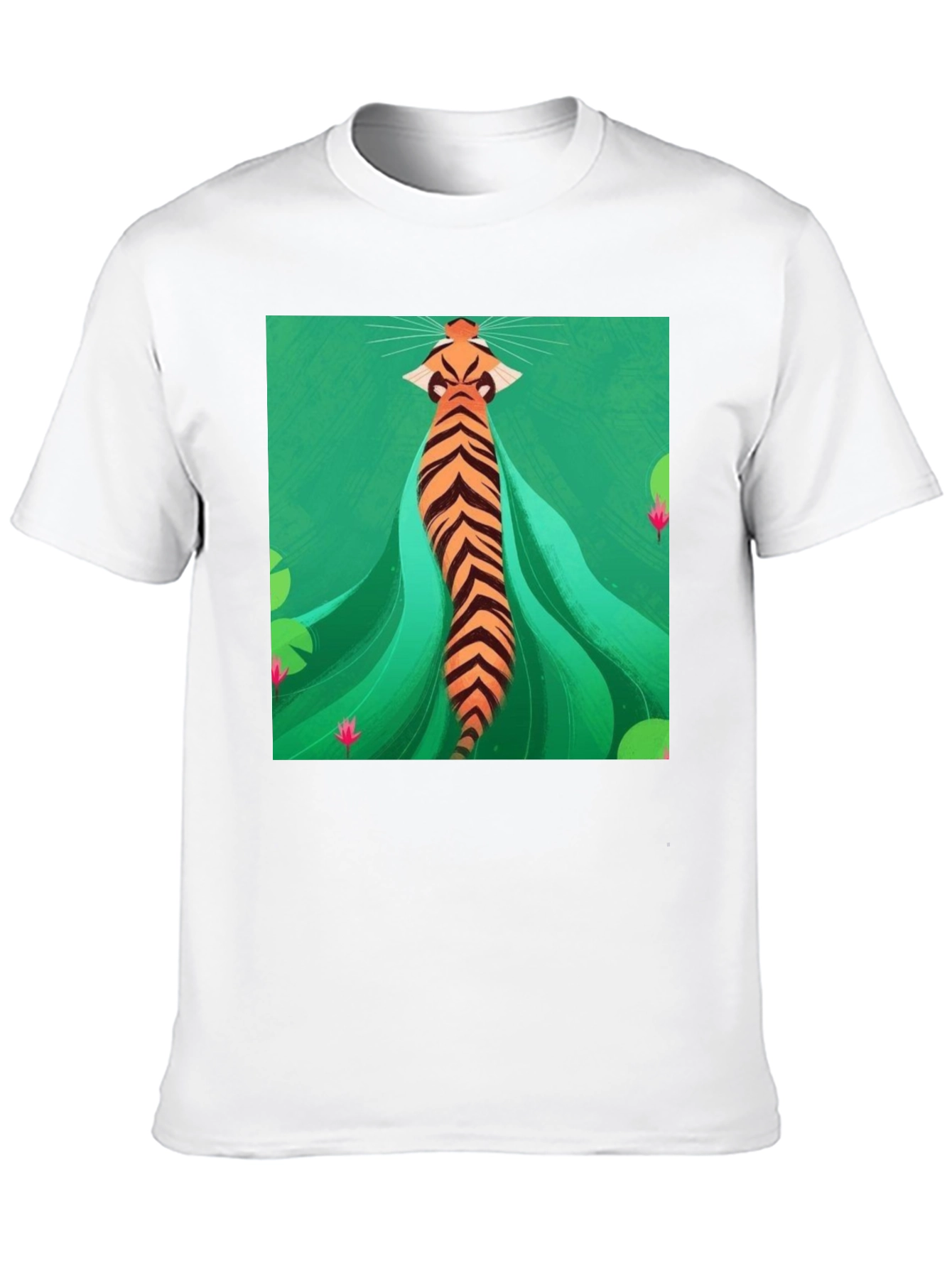 Unique Tiger Graphic Print Black T-Shirt