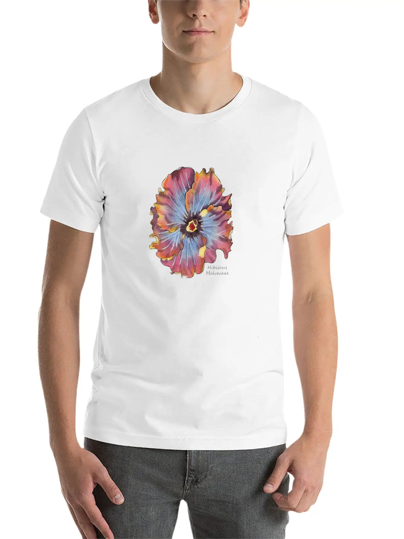 Hibiscus Flower Stylish Everyday T-Shirt – Unisex Basic Cotton Tee