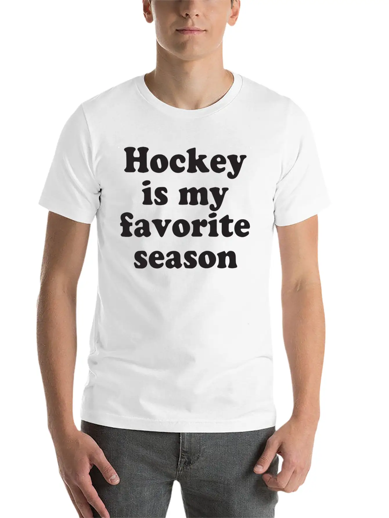 Hockey Is My Favorite Season Basic Graphic T-Shirt – Daily Comfort In Soft Cotton