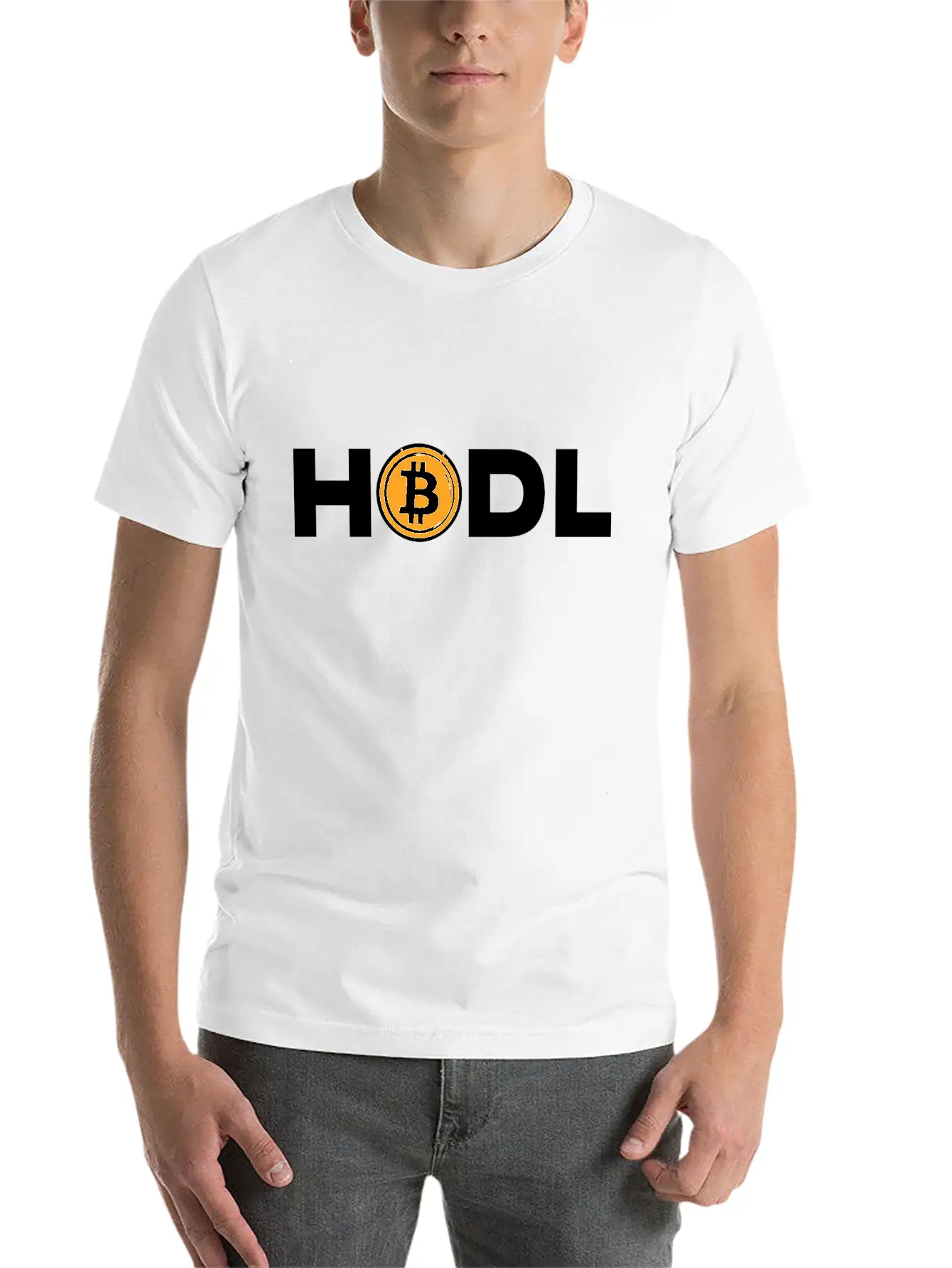 HODL Bitcoin Motto Unisex Short Sleeve Soft Cotton T-Shirt – Casual Everyday Wear
