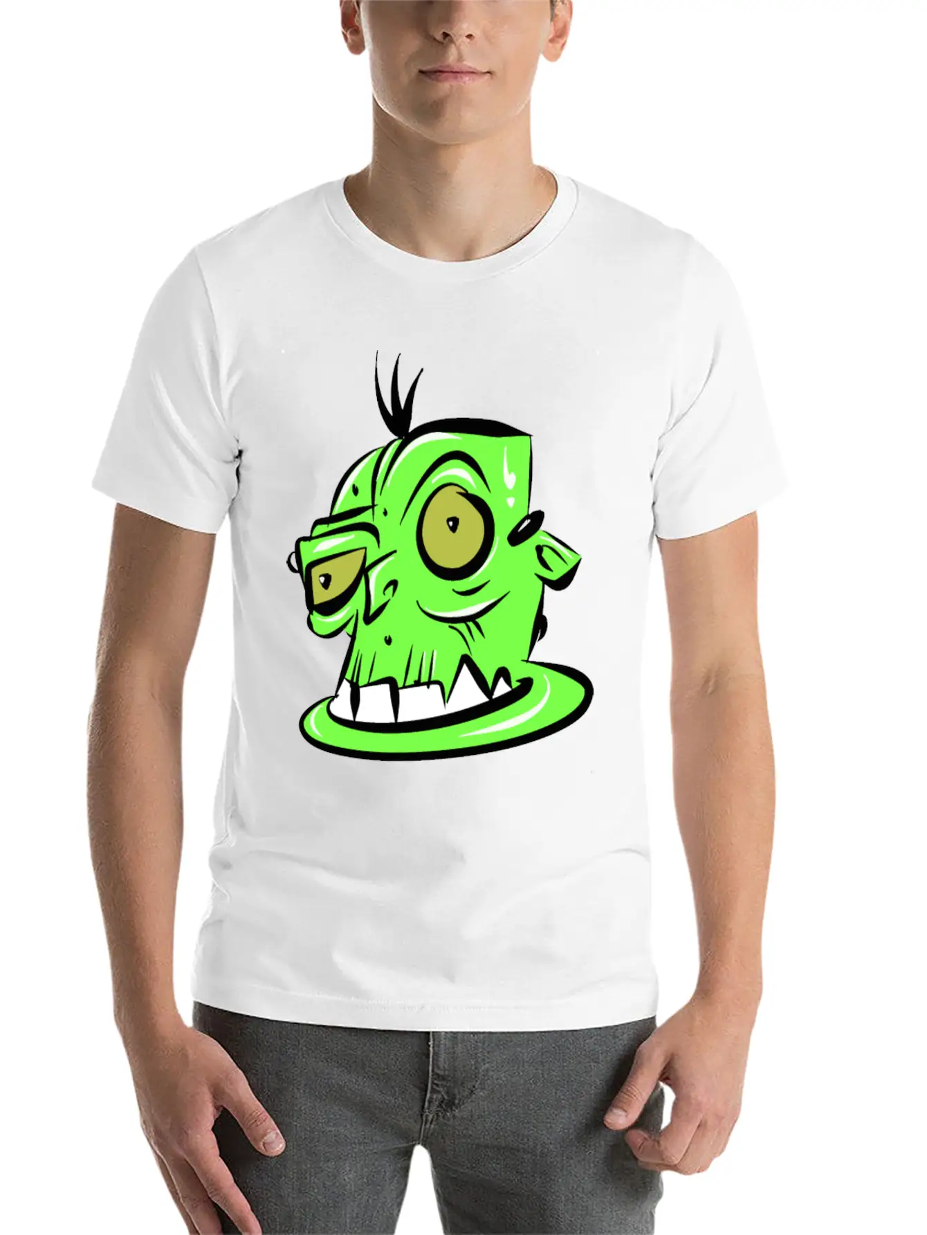 Horror Drawing Comfortable Minimalist Graphic Tee – Summer Style Essential