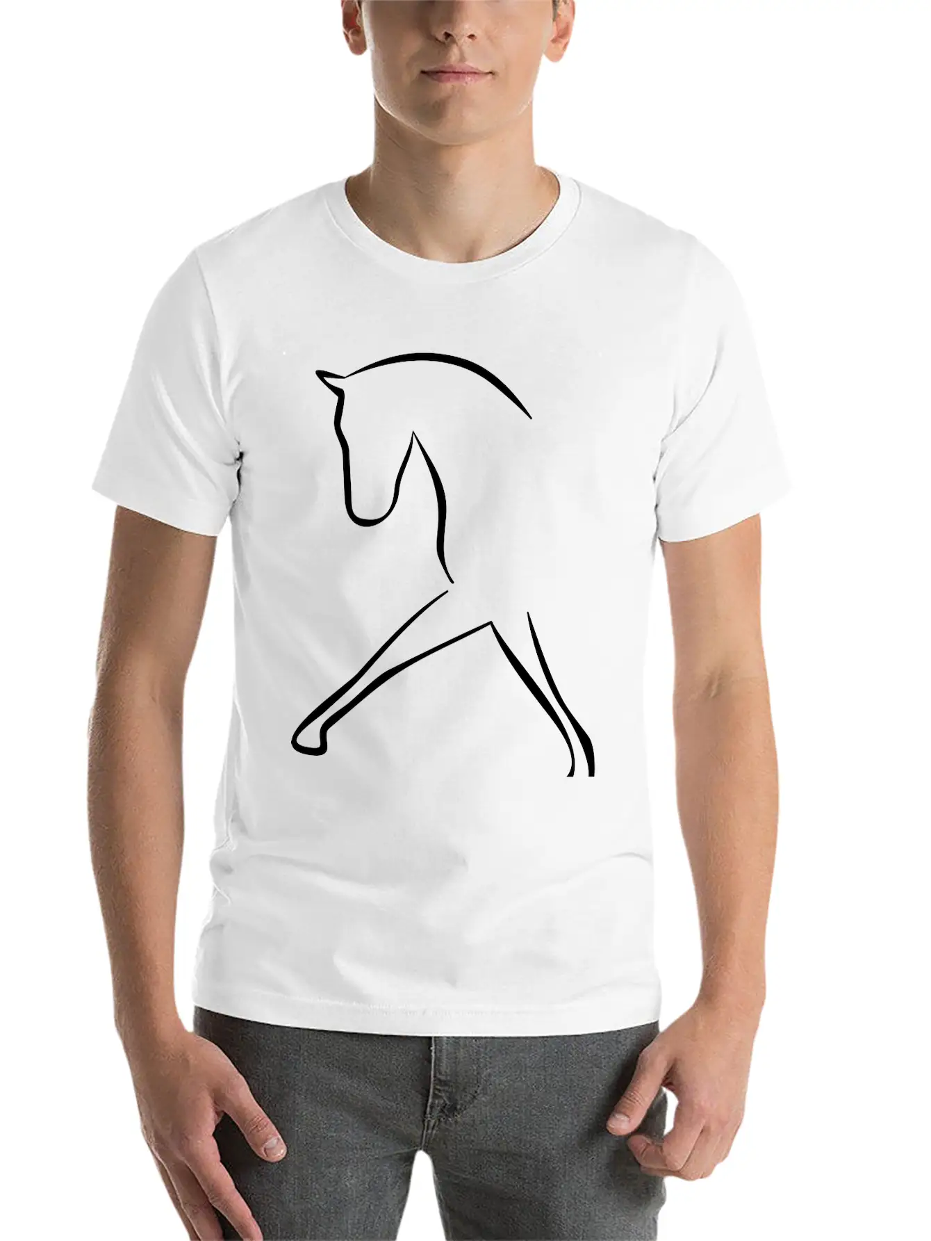 Horse Unisex Short Sleeve Soft Cotton T-Shirt – Casual Everyday Wear