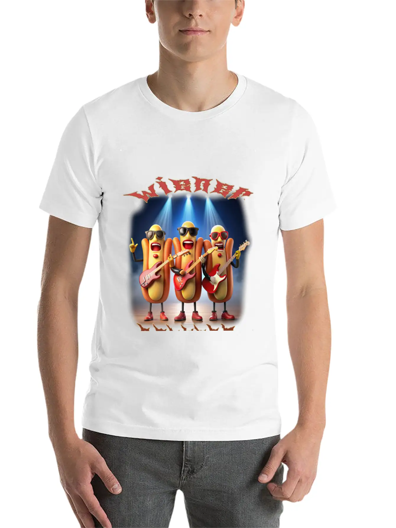 Hotdog Rock Band Stylish Everyday T-Shirt – Unisex Basic Cotton Tee