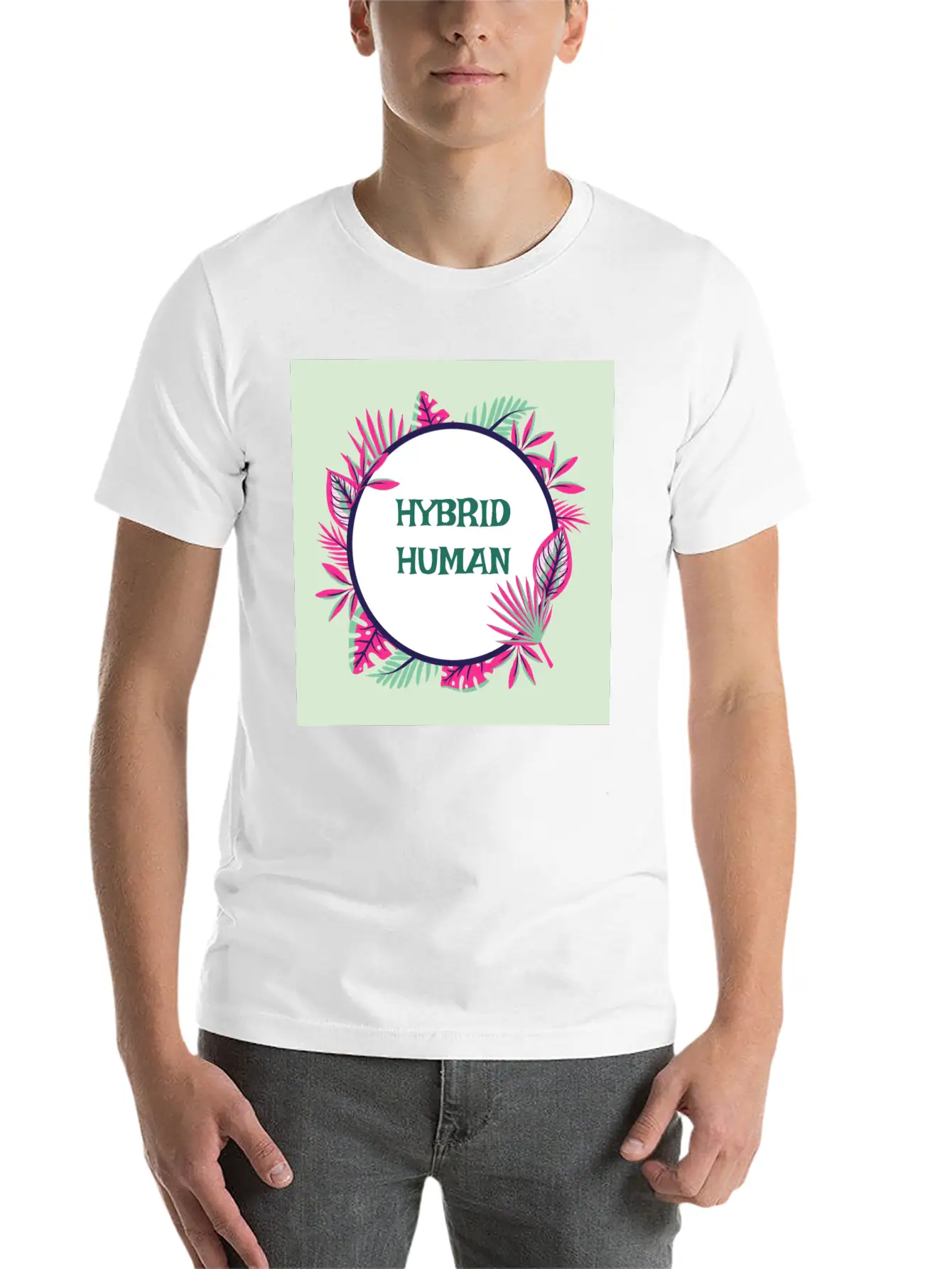 Hybrid Human, Unique, Renaissance, Dynamic Unisex Short Sleeve Soft Cotton T-Shirt – Casual Everyday Wear