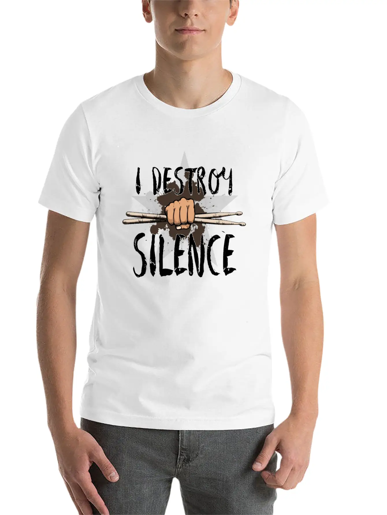 I Destroy Silence Stylish Everyday T-Shirt – Unisex Basic Cotton Tee