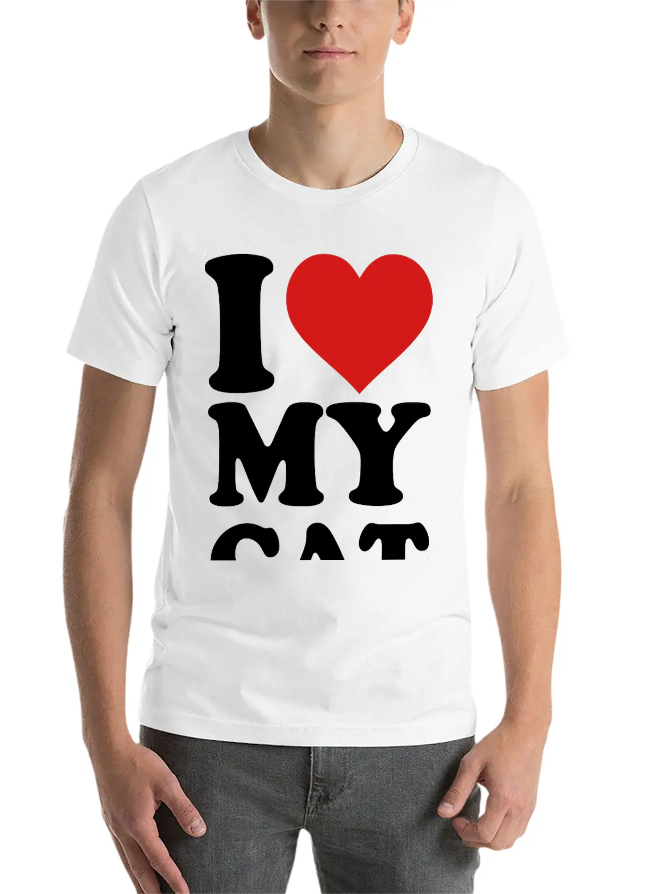 I Love My Cat Stylish Everyday T-Shirt – Unisex Basic Cotton Tee