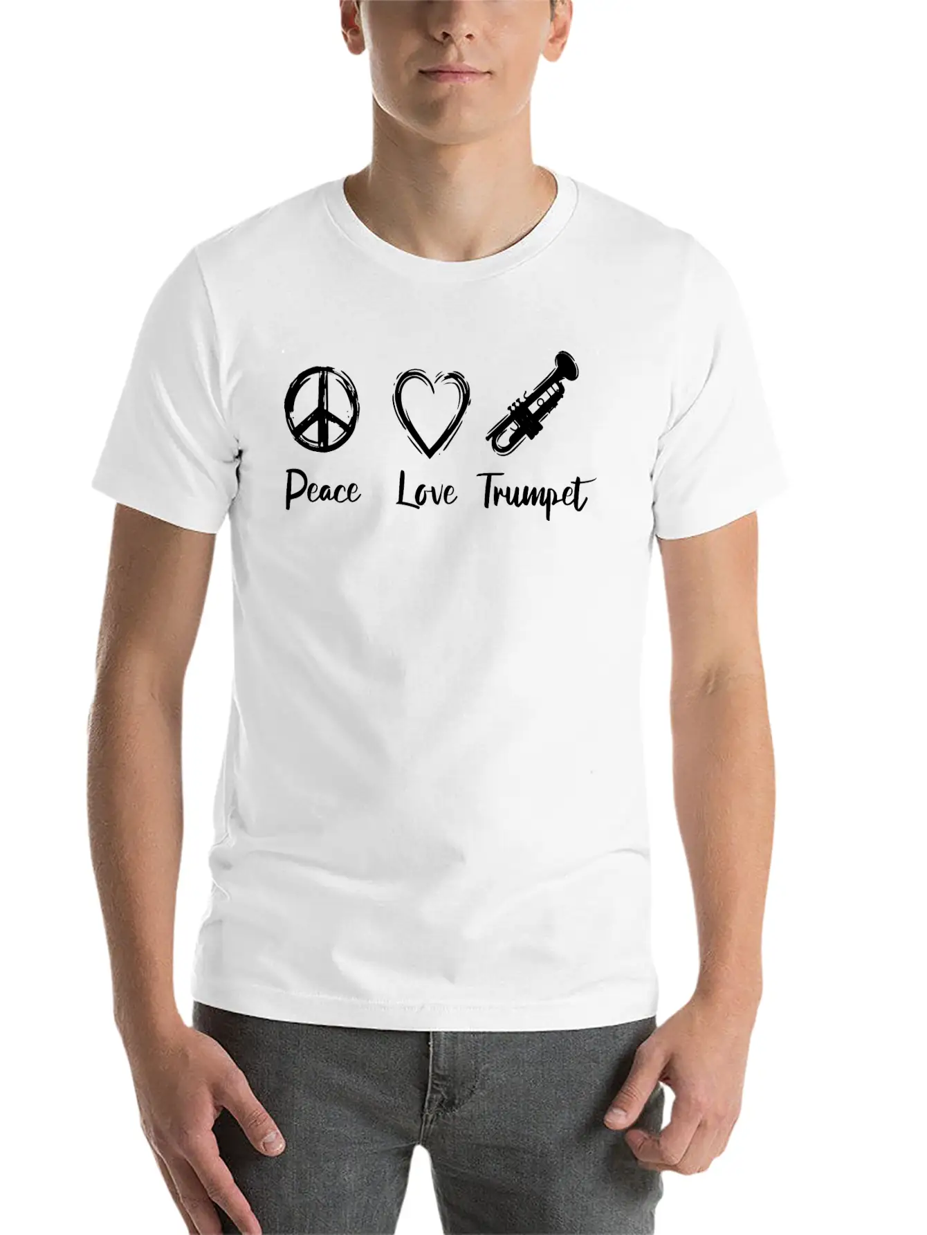 I Love Trumpet Basic Graphic T-Shirt – Daily Comfort In Soft Cotton