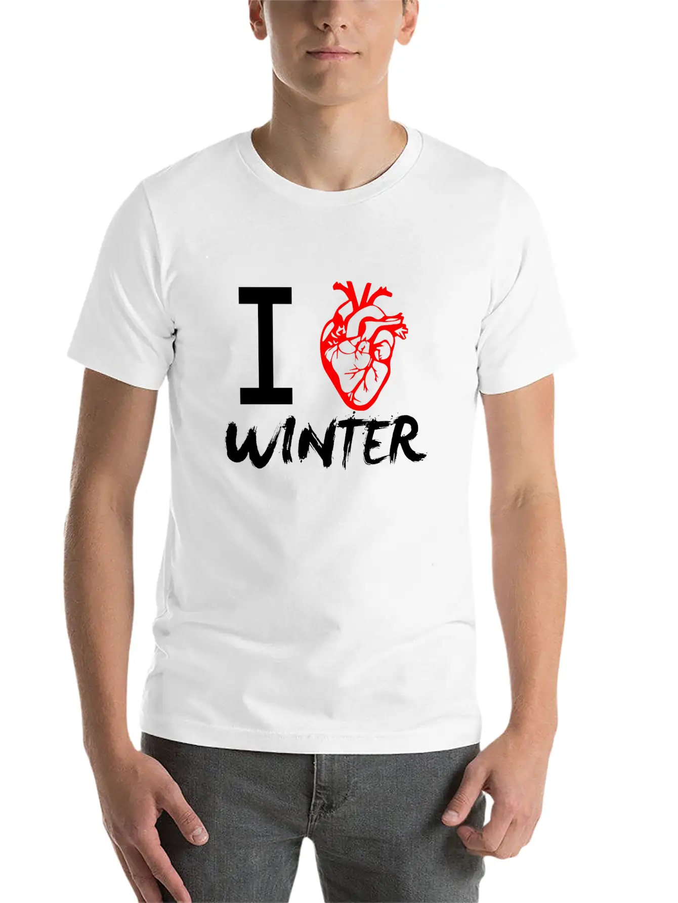I Love Winter Timeless Short Sleeve Tee – Comfy And Minimalist Design