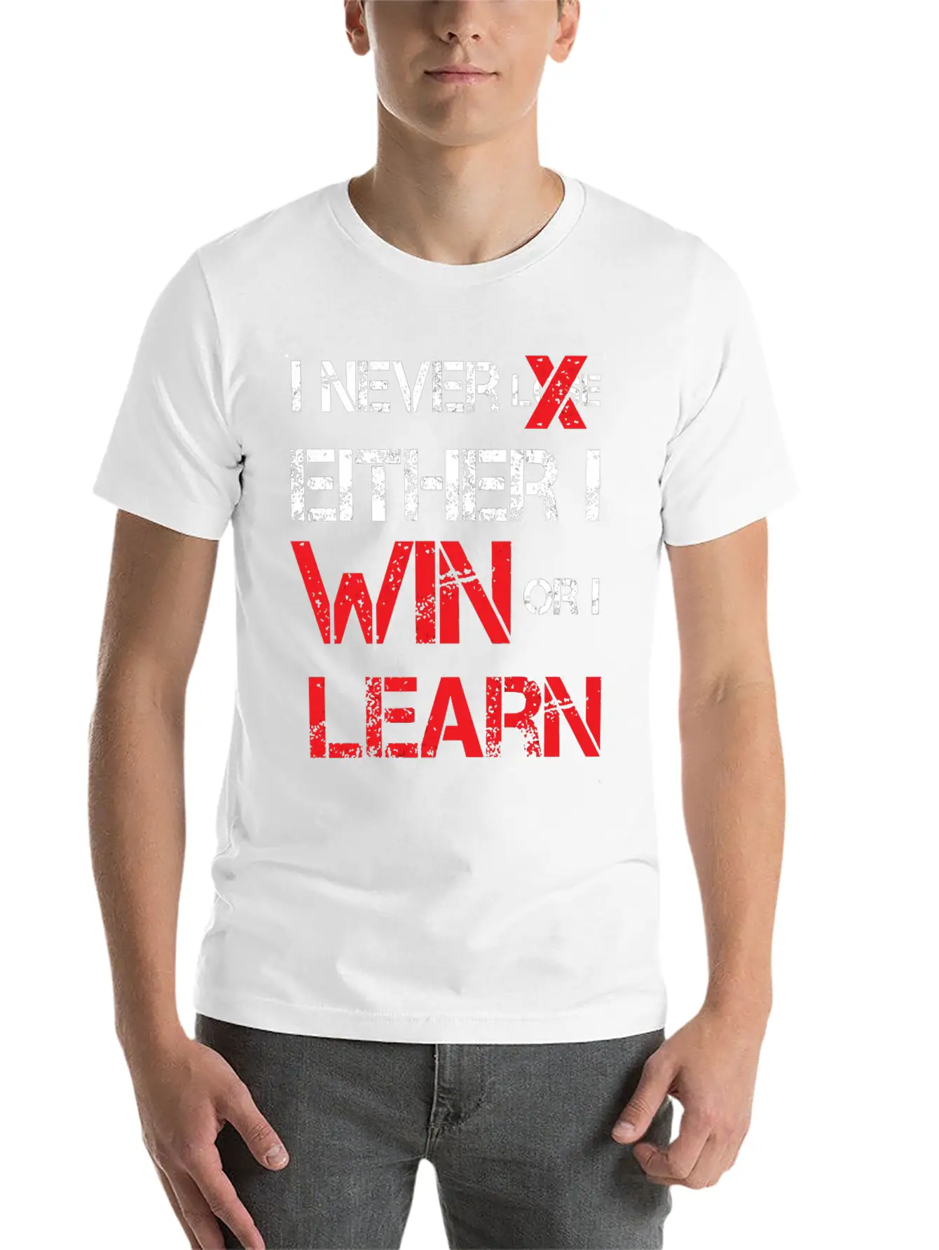 I Never Lose Either I Win Or I Learn Motivational Comfortable Minimalist Graphic Tee – Summer Style Essential