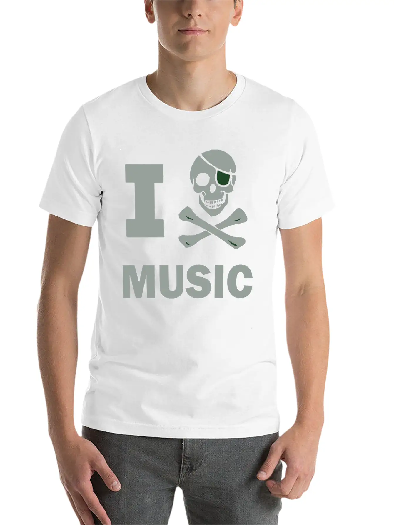 I Pirate Music Unisex Short Sleeve Soft Cotton T-Shirt – Casual Everyday Wear