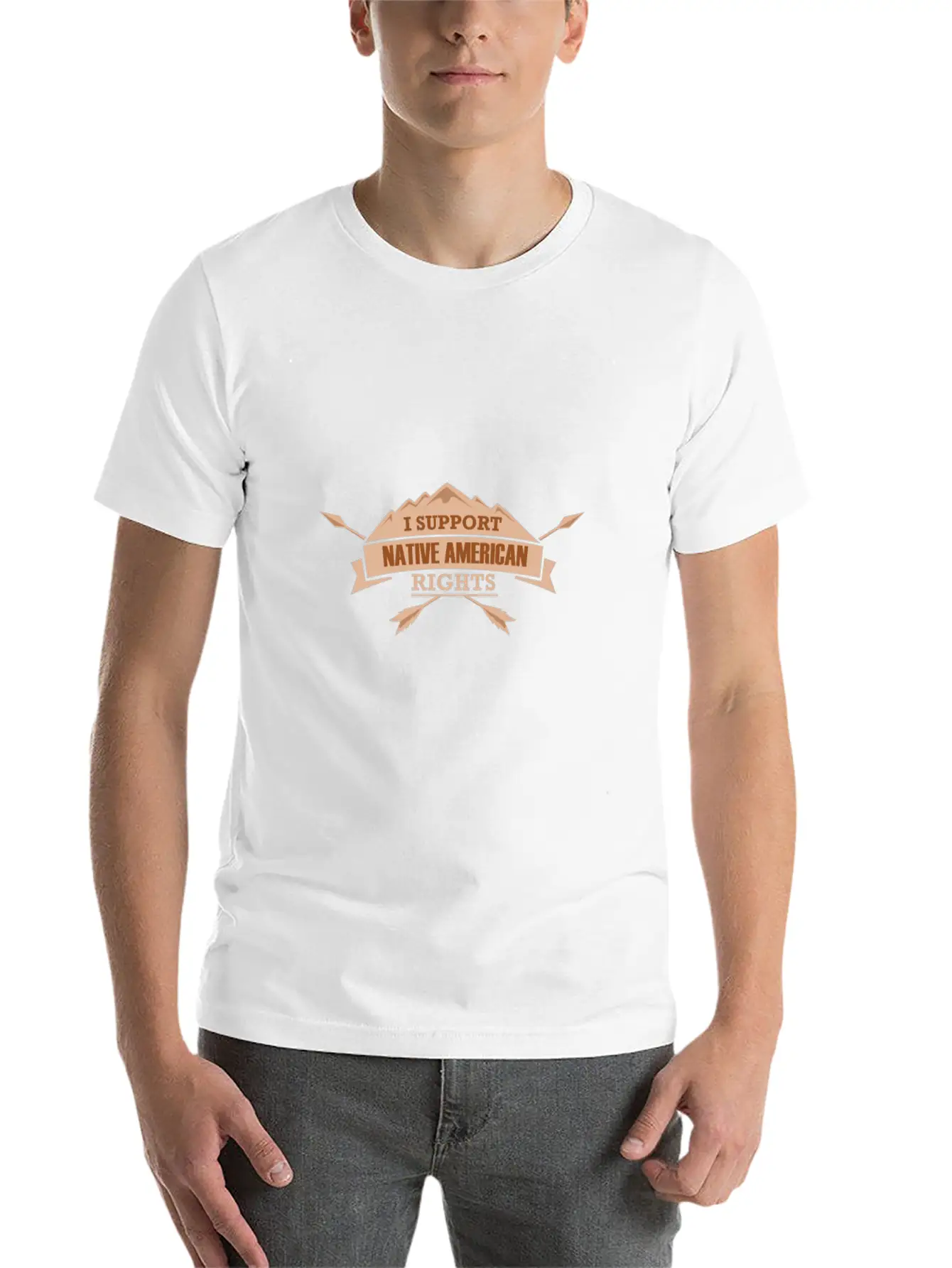 I SUPPORT NATIVE AMERICAN RIGHTS Essential Unisex Summer Tee – Soft Cotton Casual Fit