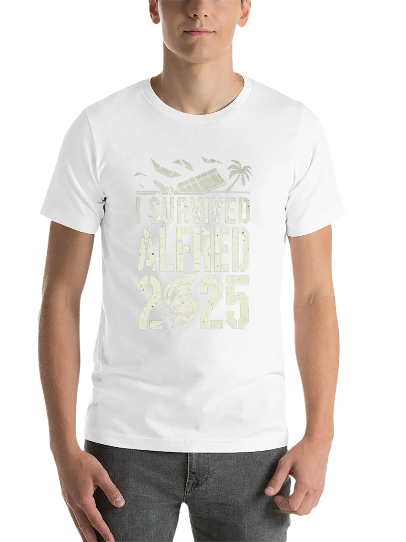 I Survived Cyclone Alf (Alfred) 2025 Unisex Short Sleeve Soft Cotton T-Shirt – Casual Everyday Wear