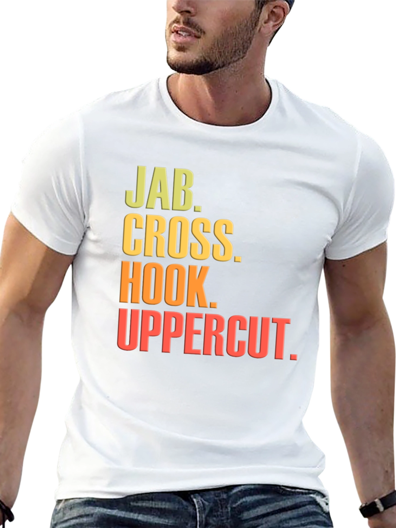 Boxing Moves Black T-Shirt - Jab Cross Hook Uppercut