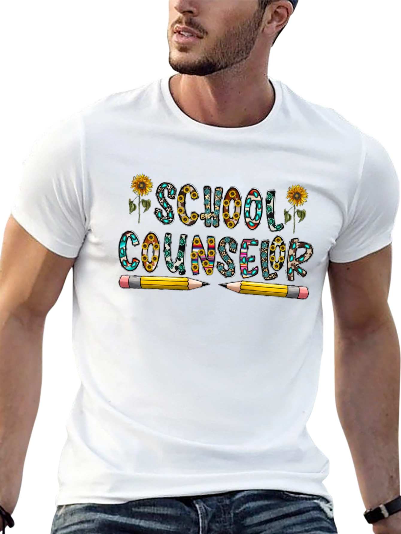 School Counselor Sunflower T-Shirt