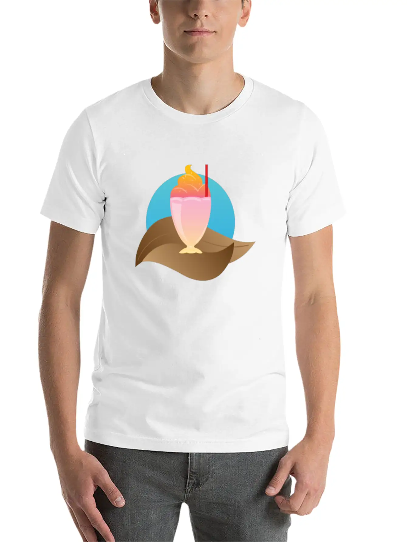 Ice Cream Season Unisex Short Sleeve Soft Cotton T-Shirt – Casual Everyday Wear