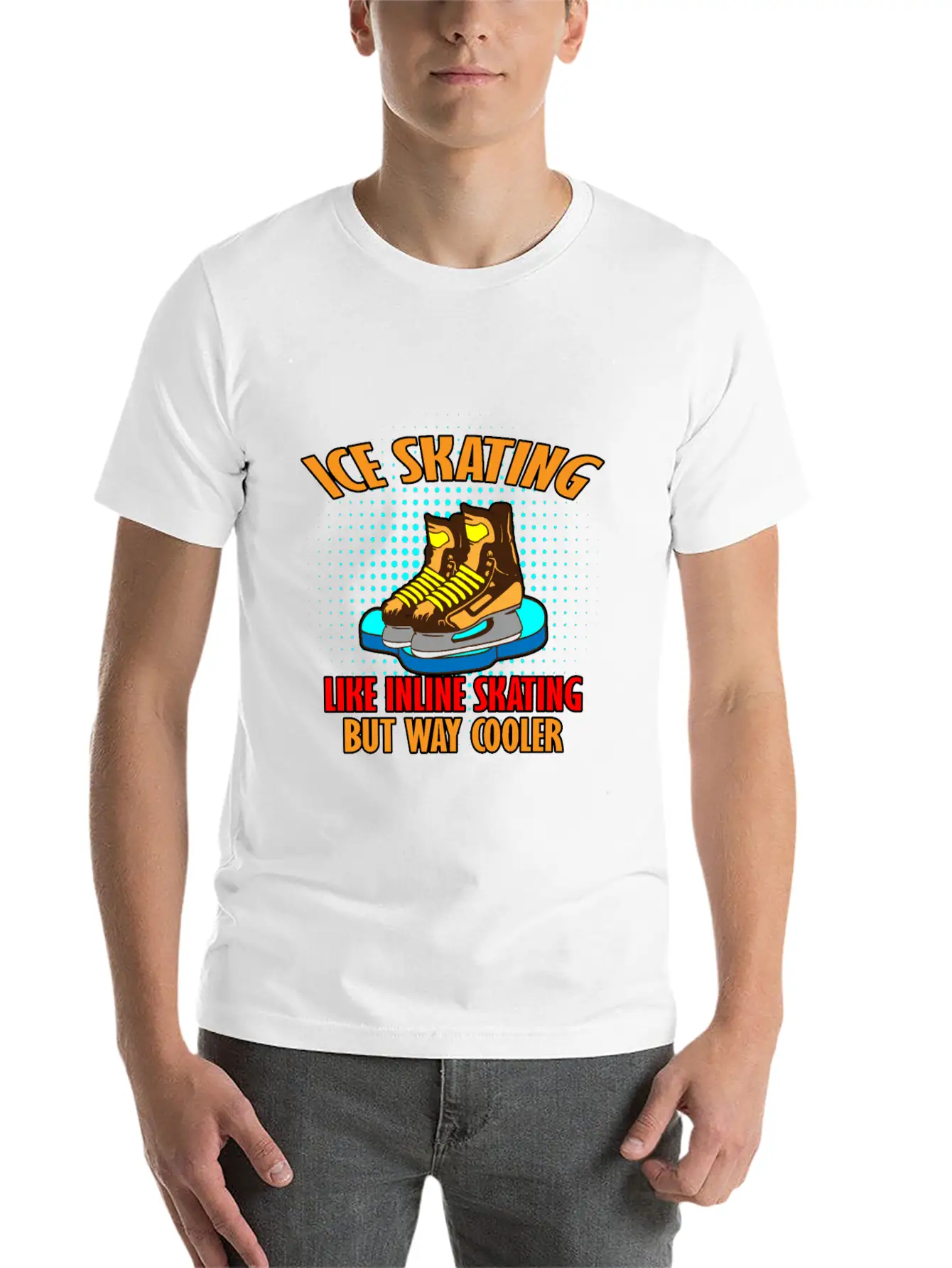 Ice Skating Stylish Everyday T-Shirt – Unisex Basic Cotton Tee